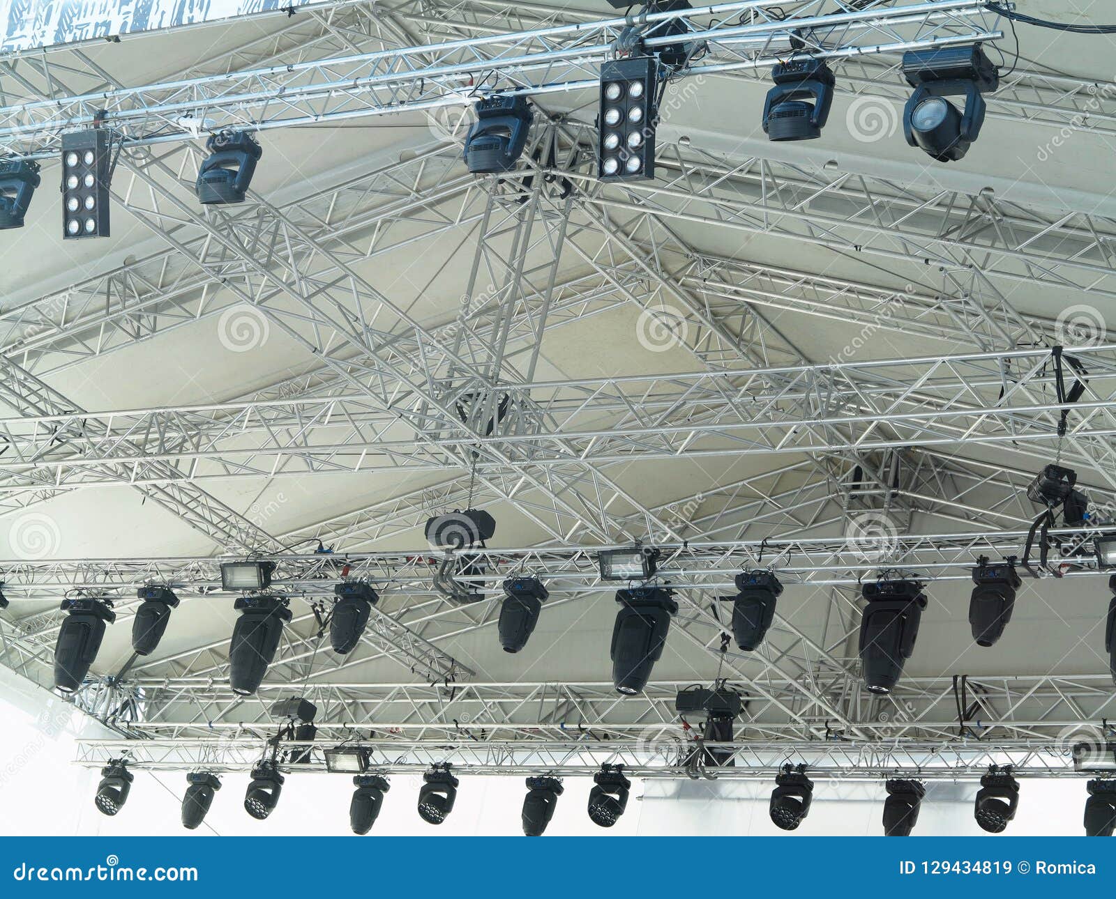 Structures of Stage Electric Illumination Spotlights Equipment Stock