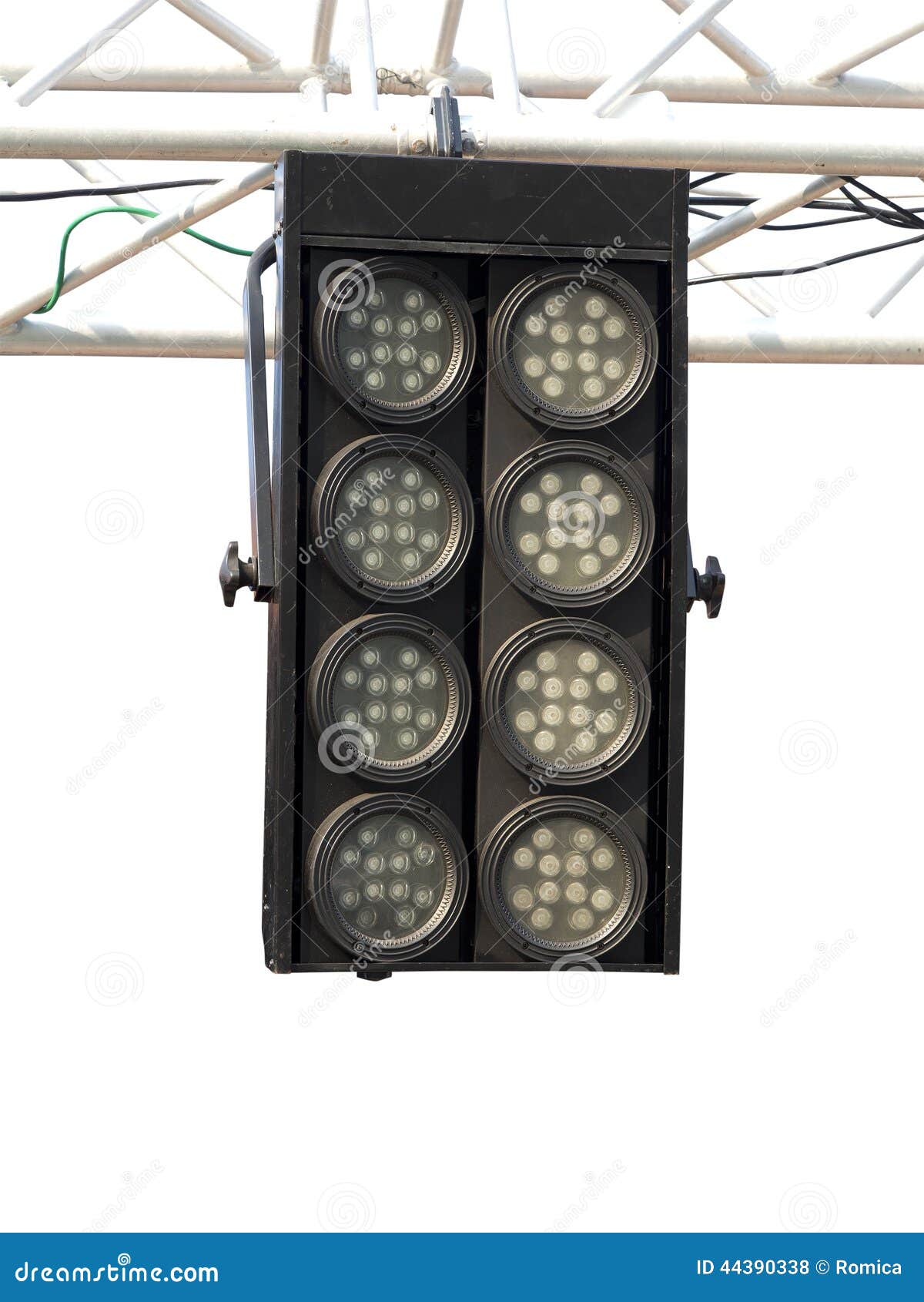 Structures of Stage Illumination Lights Equipment Isolated Stock Photo