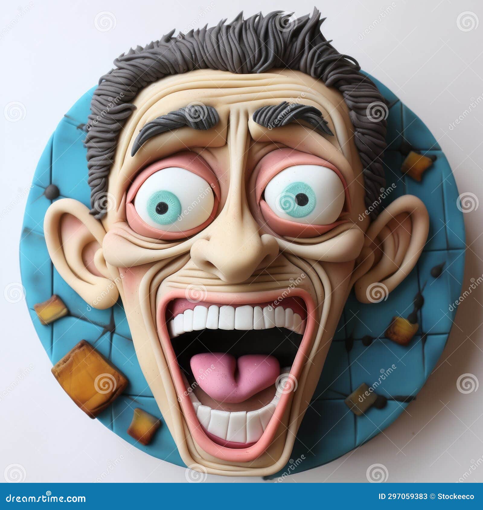 strudel face cake: a playful and humorous cricket-themed 2d cake
