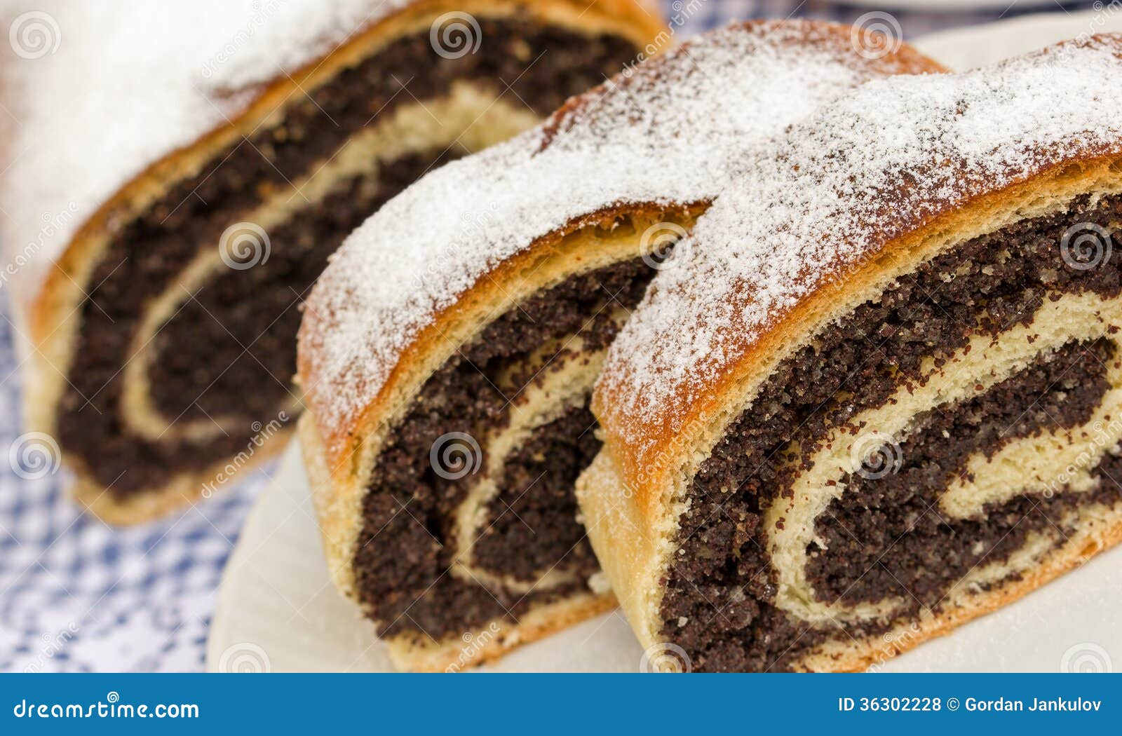 Strudel with poppy seeds stock photo. Image of gourmet 36302228