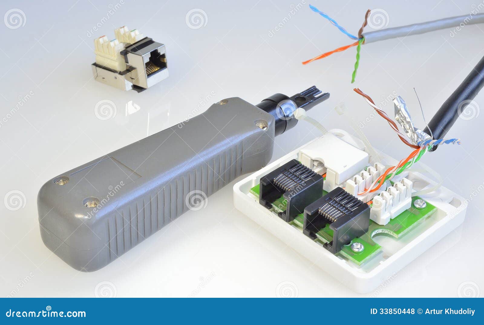 Attrezzo Per Cavi Rete RJ45 Strumento Di Appoggio (Punch Down Tool - Foto 10