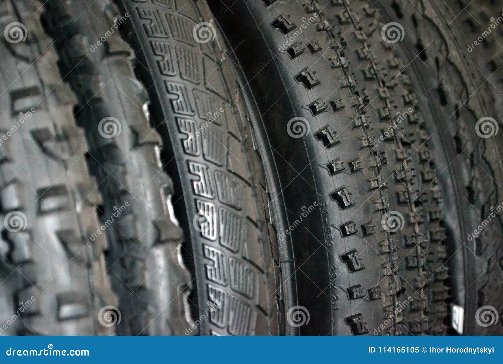 Studded bicycle tires stock image. Image of aluminum - 114165105