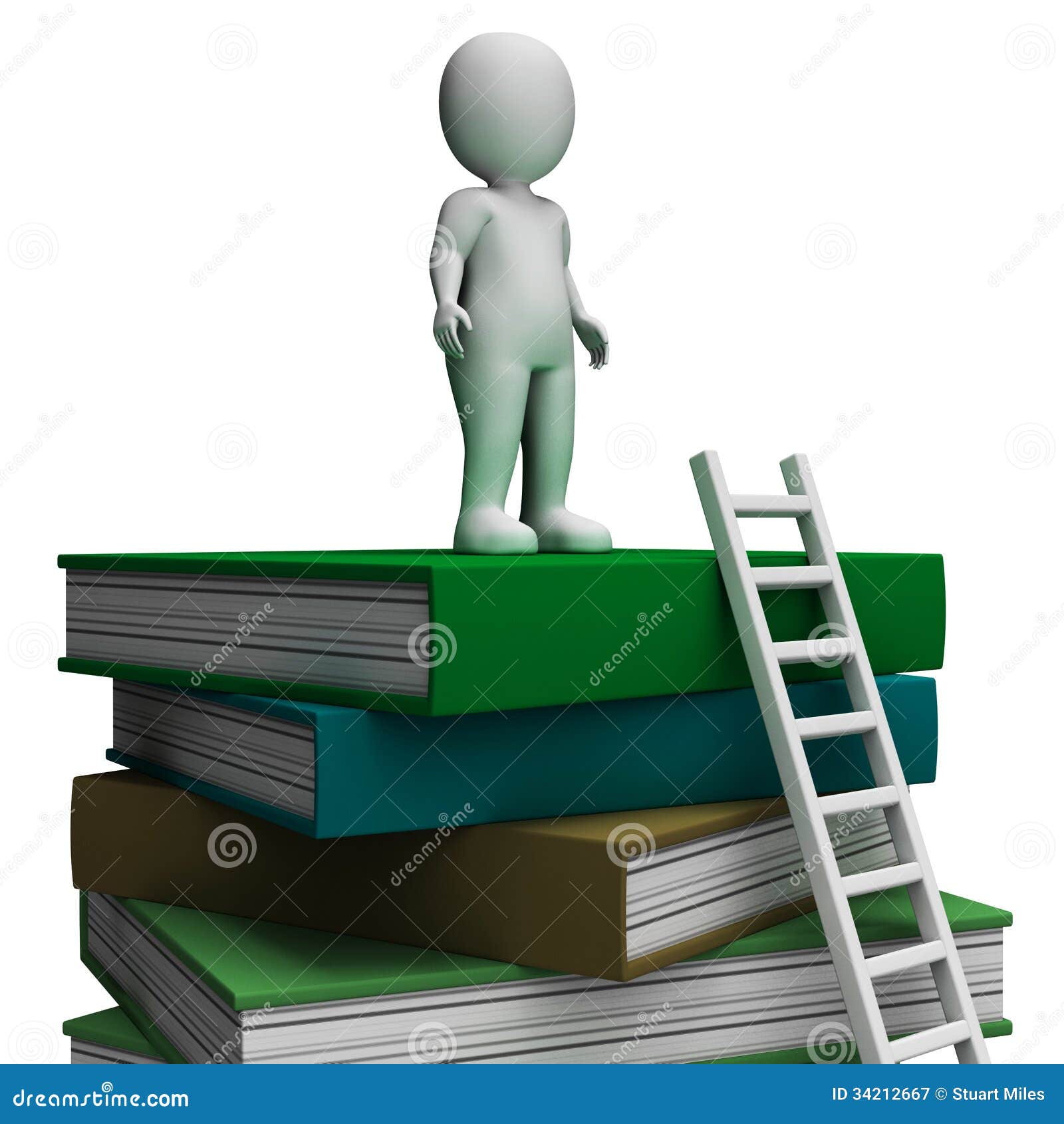 student on books showing educated