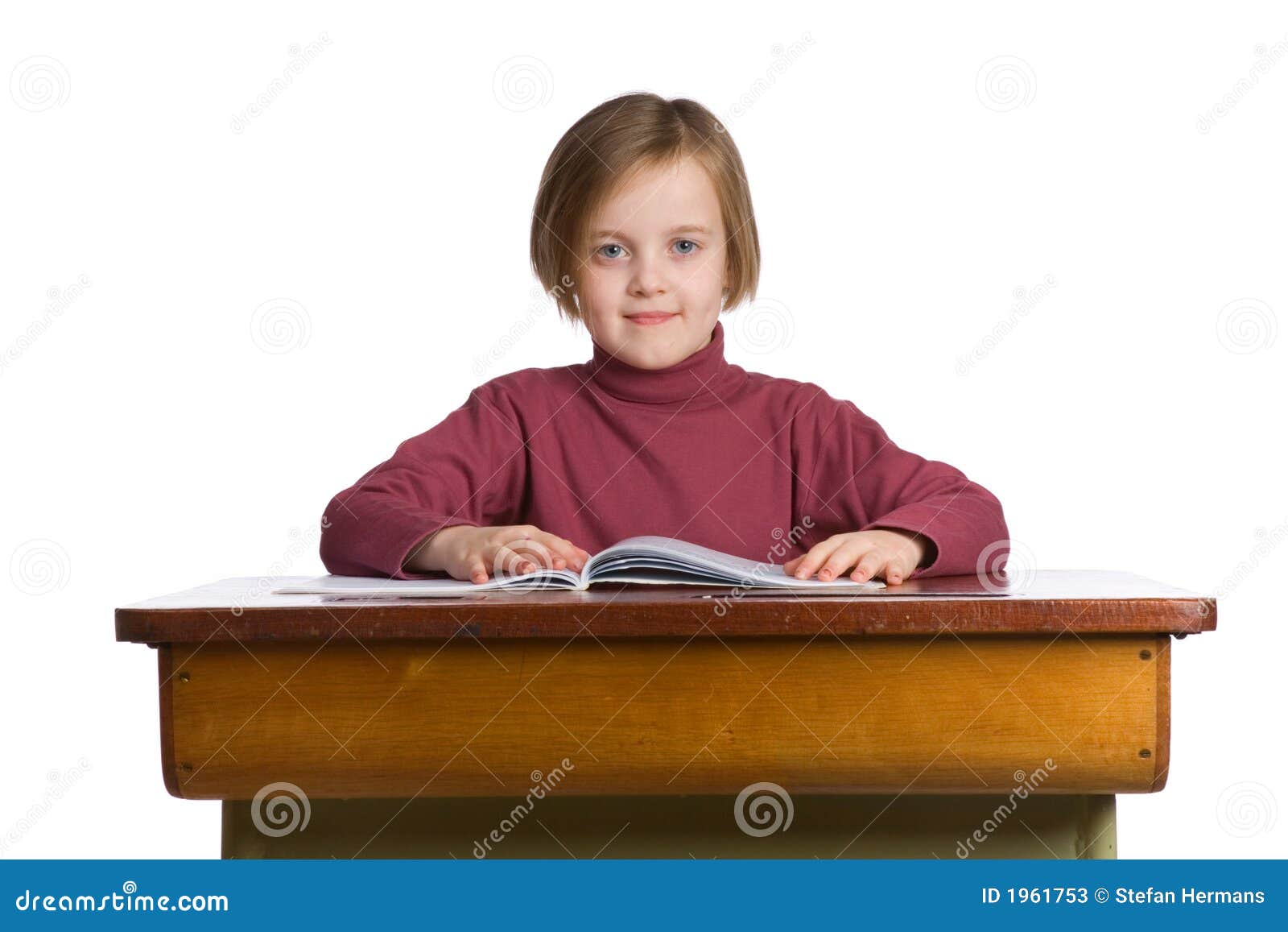 Student at desk stock image. Image of portrait, book, education - 1961753