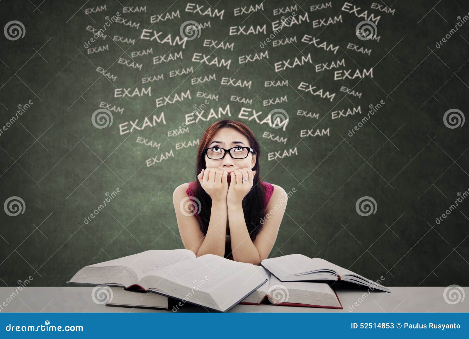 student feel scared of exam