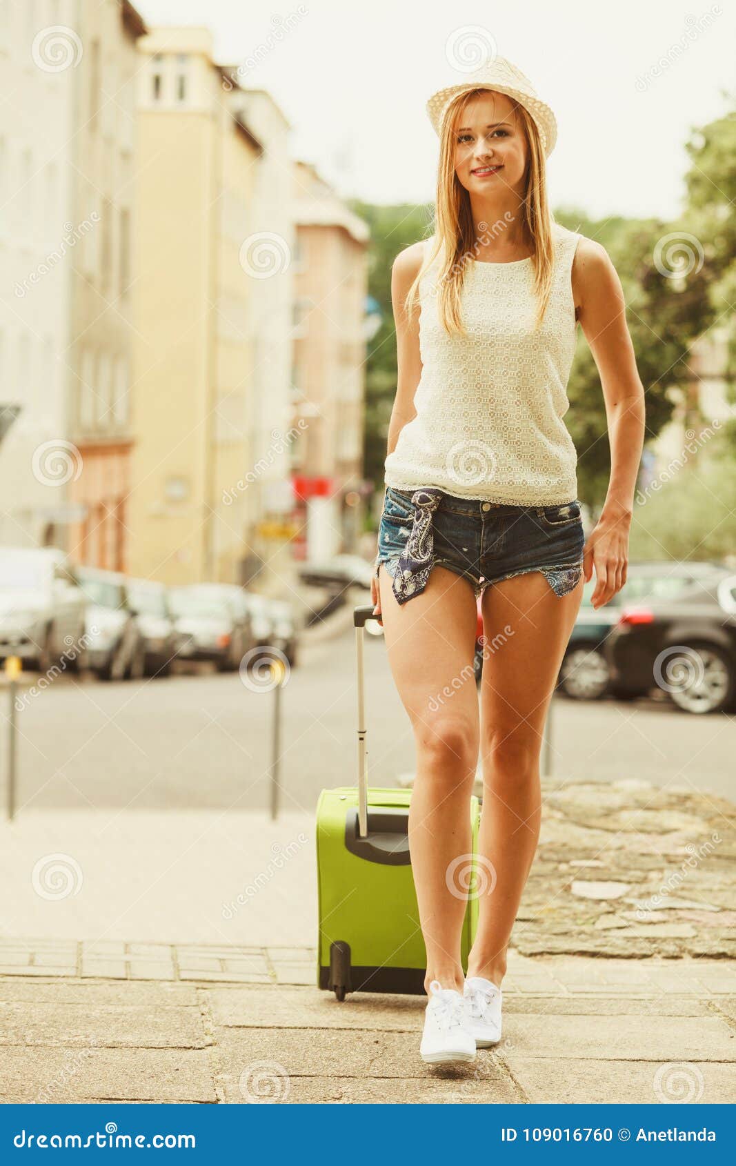 Student Girl Move Out To City. Stock Photo - Image of city, town: 109016760