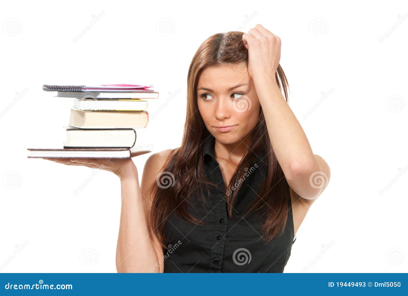 Student Hold Books, Textbooks, Notebook Stock Image Image of literature, learning 19449493