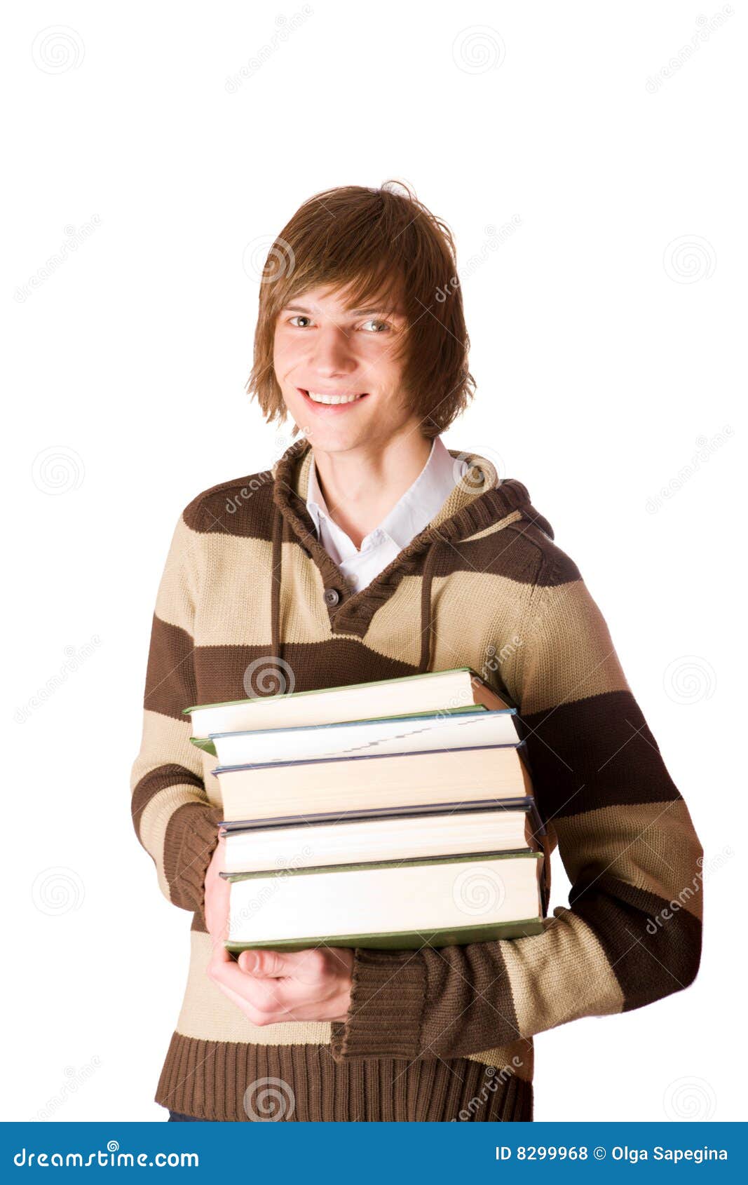 Student holding books stock photo. Image of adolescence - 8299968