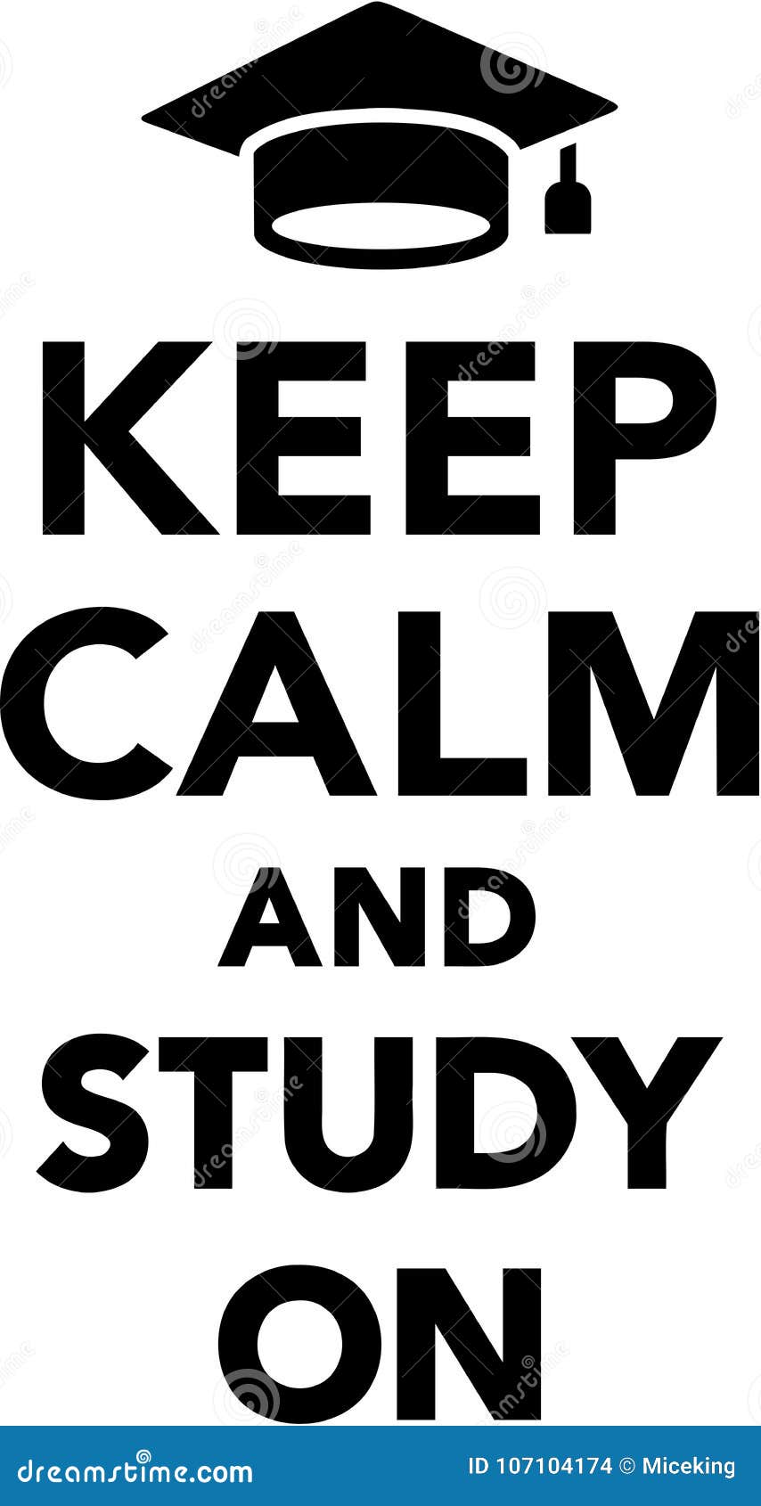 Student Keep Calm and Study on Stock Vector - Illustration of people ...