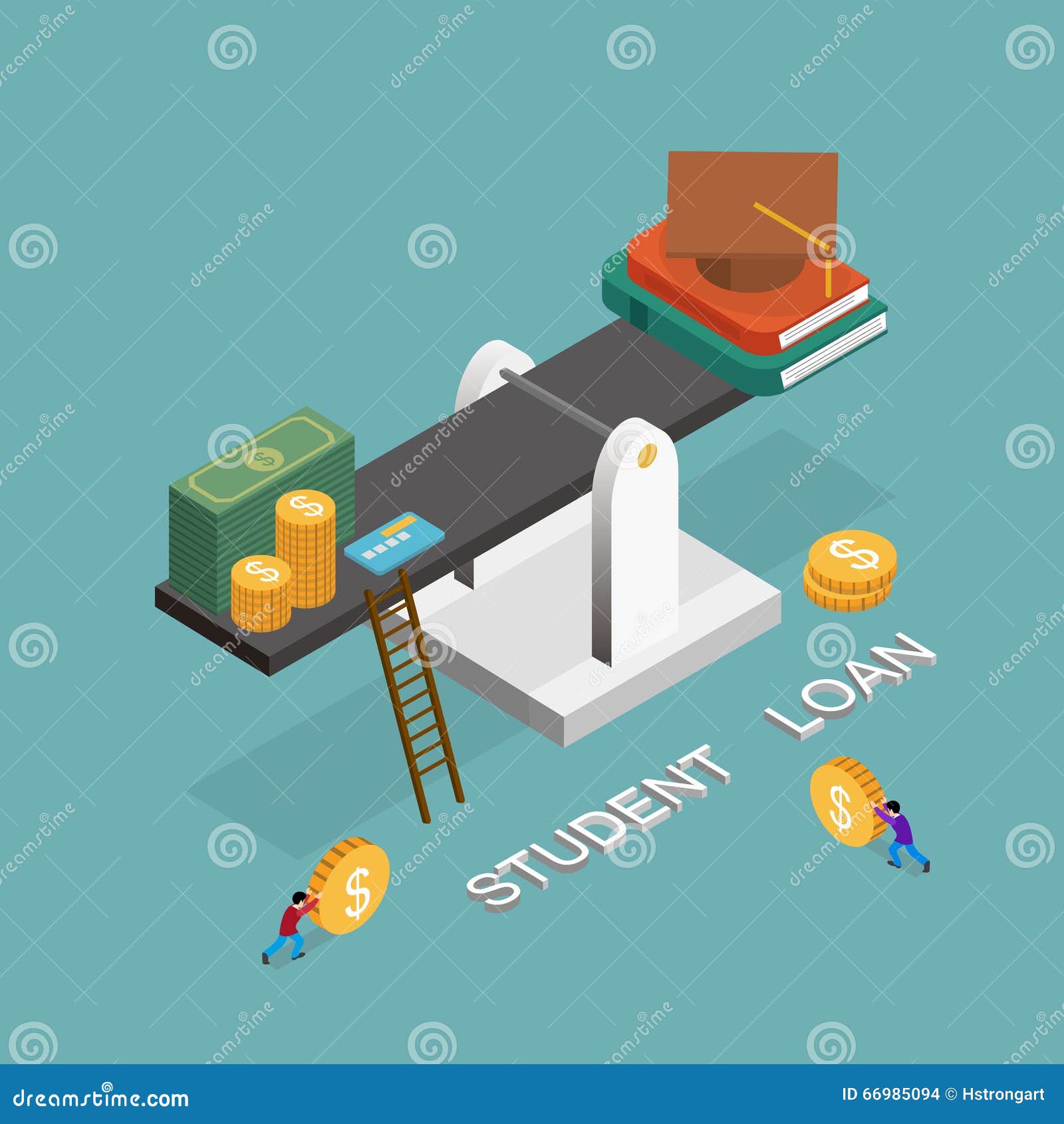 Student loan stock vector. Illustration of financial - 66985094