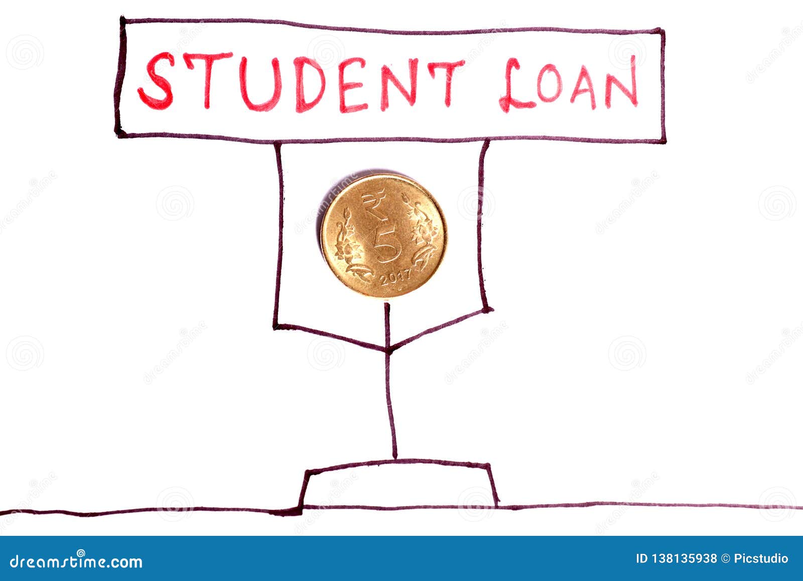 Student loan stock illustration. Illustration of finance - 138135938