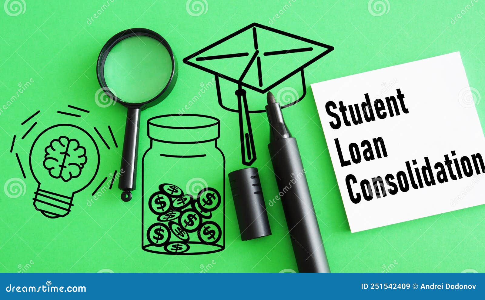 Student Loan Deferment is Shown Using the Text Stock Image Image of