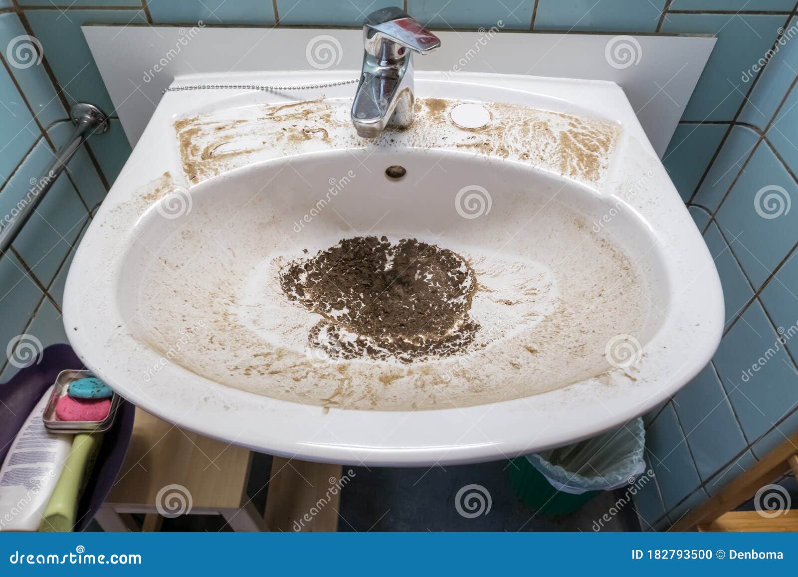 An dirty sink stock photo. Image of gray, faucet, texture 182793500