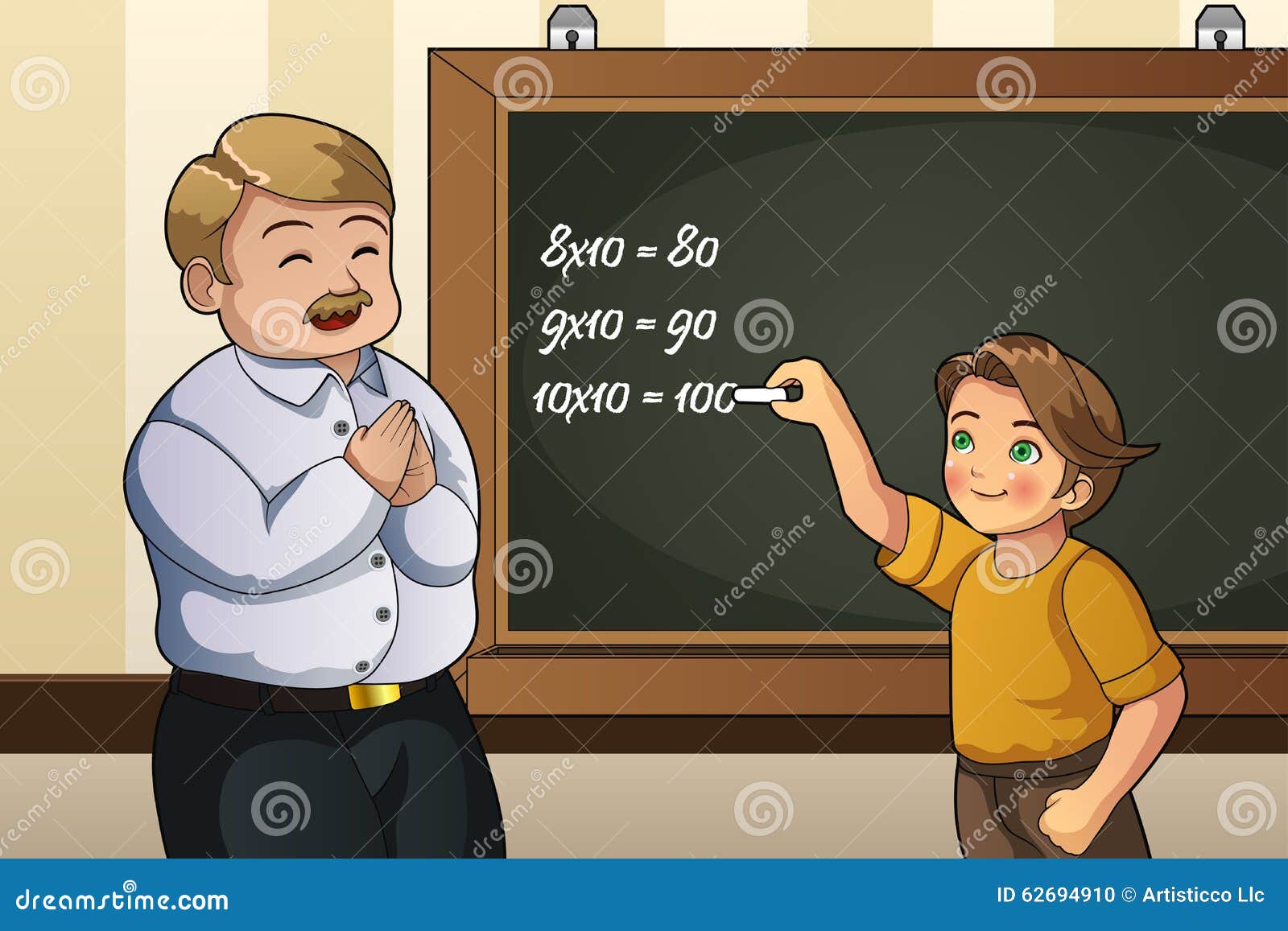 Download Student Solving Math Problem In Class Stock Vector ...