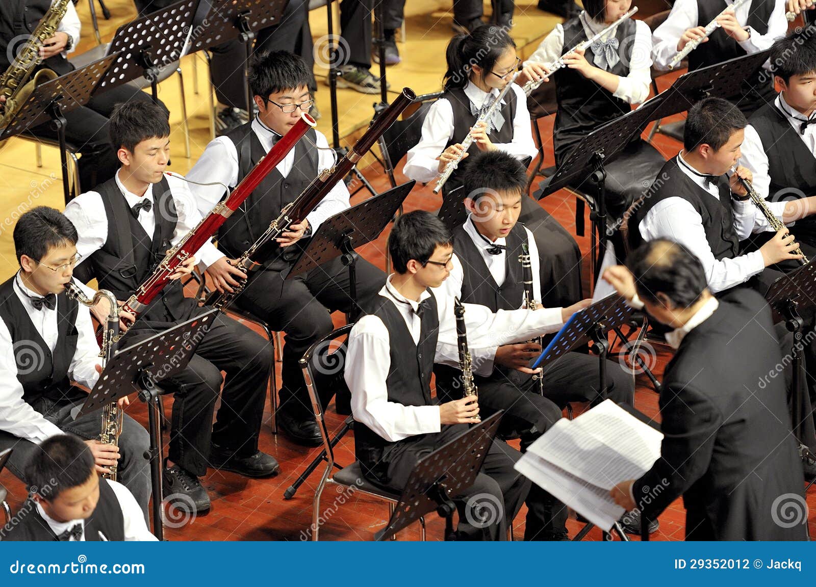 Student Symphonic Band Perform on Concert Editorial Photography Image