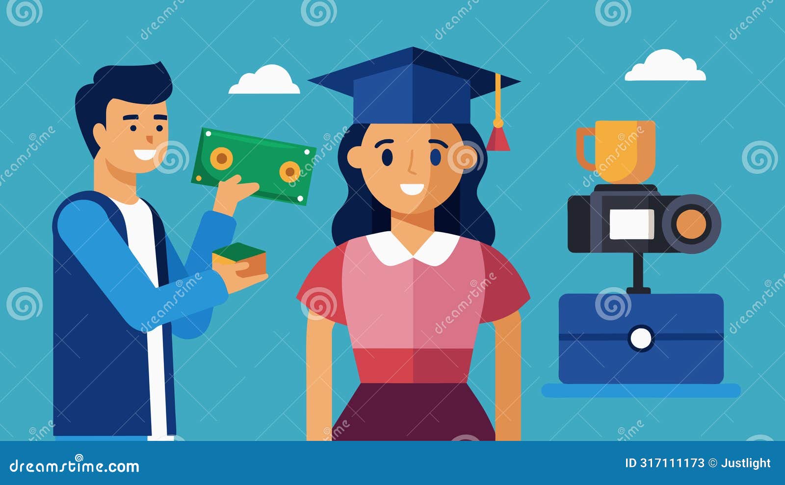 a student using their photography skills to offer affordable professional headshots to fellow students with proceeds