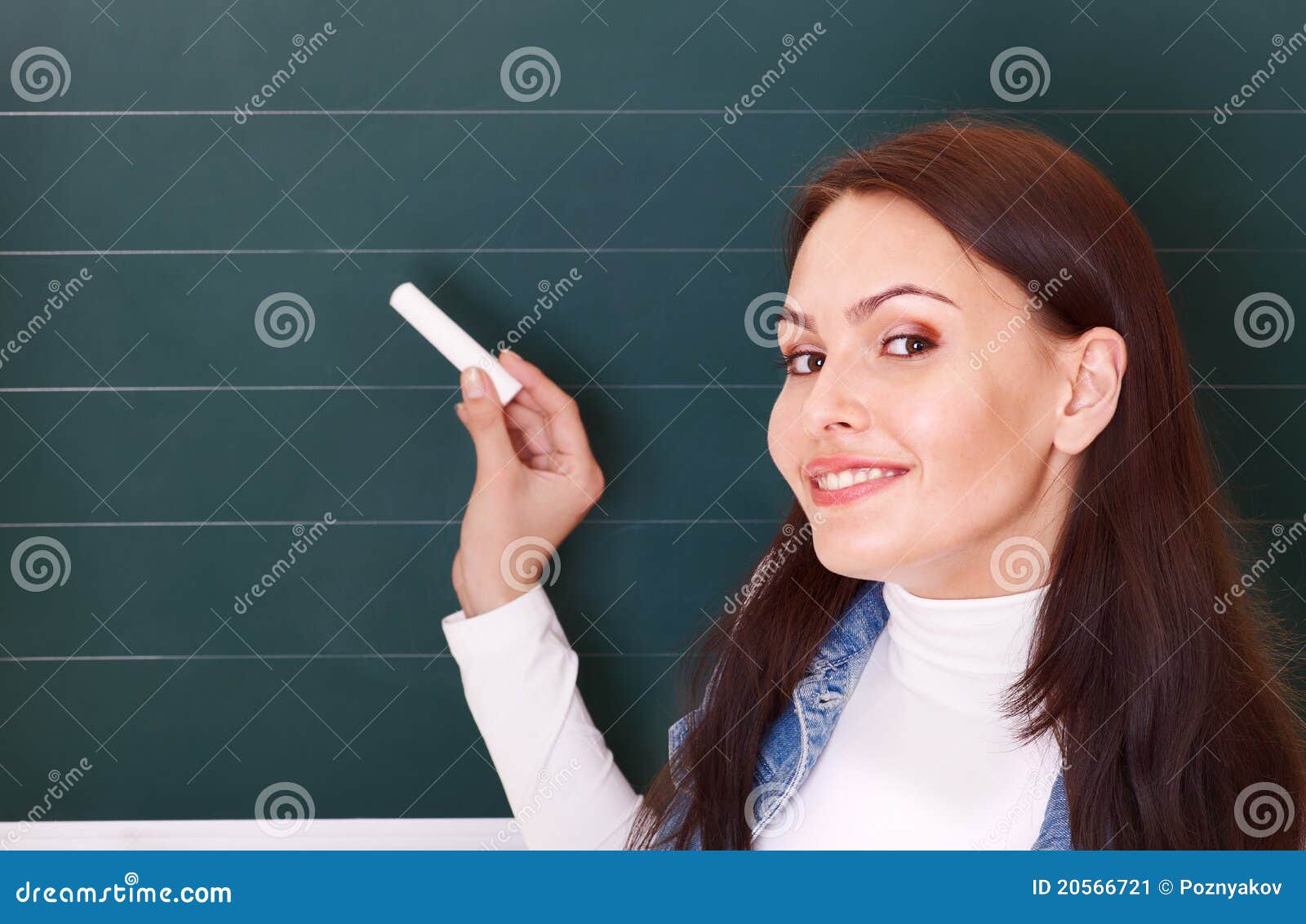Student Writing on Blackboard. Stock Image Image of caucasian, classroom 20566721