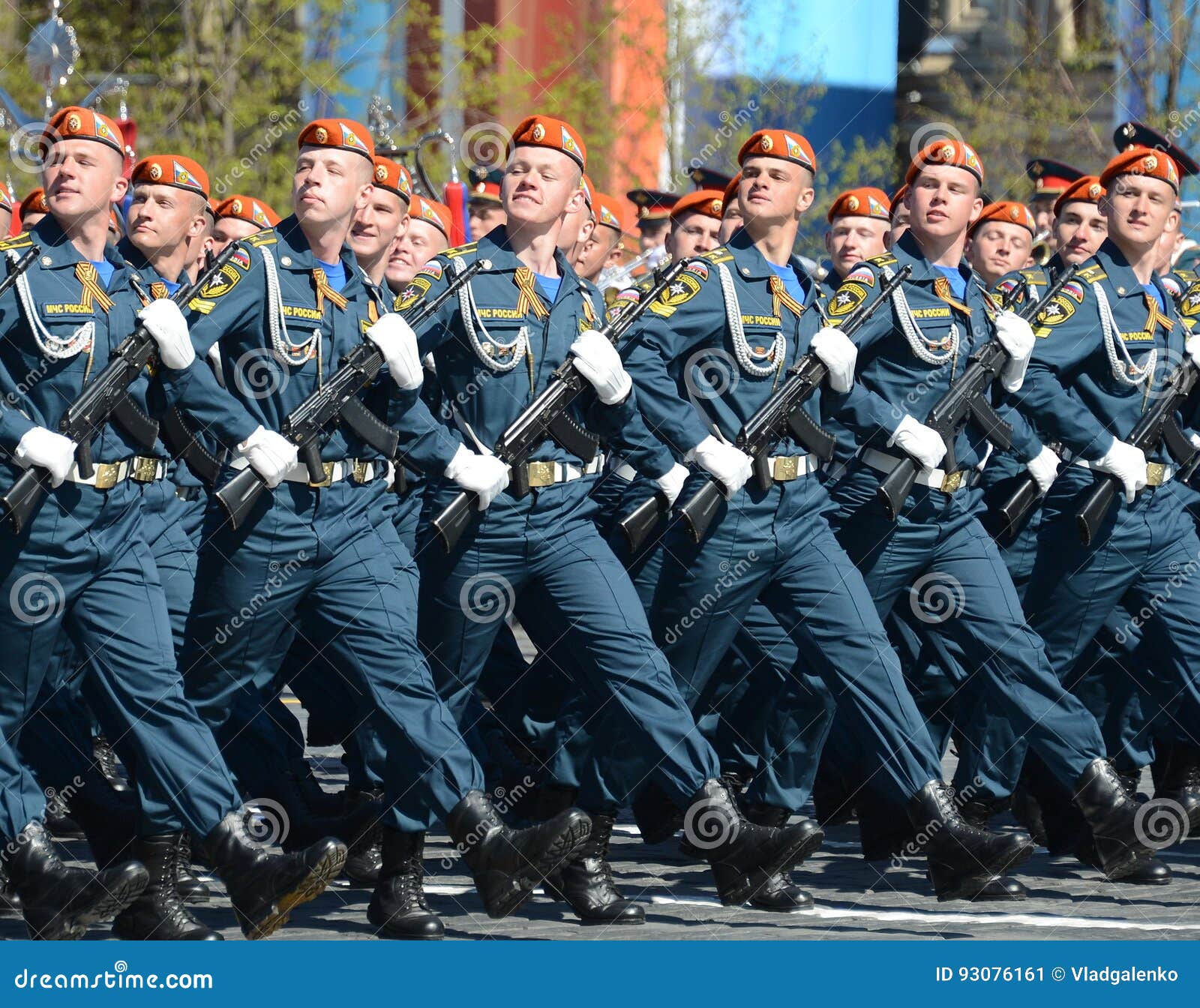 students academy civil defence emercom russia dress rehearsal parade red square honor victory day 93076161