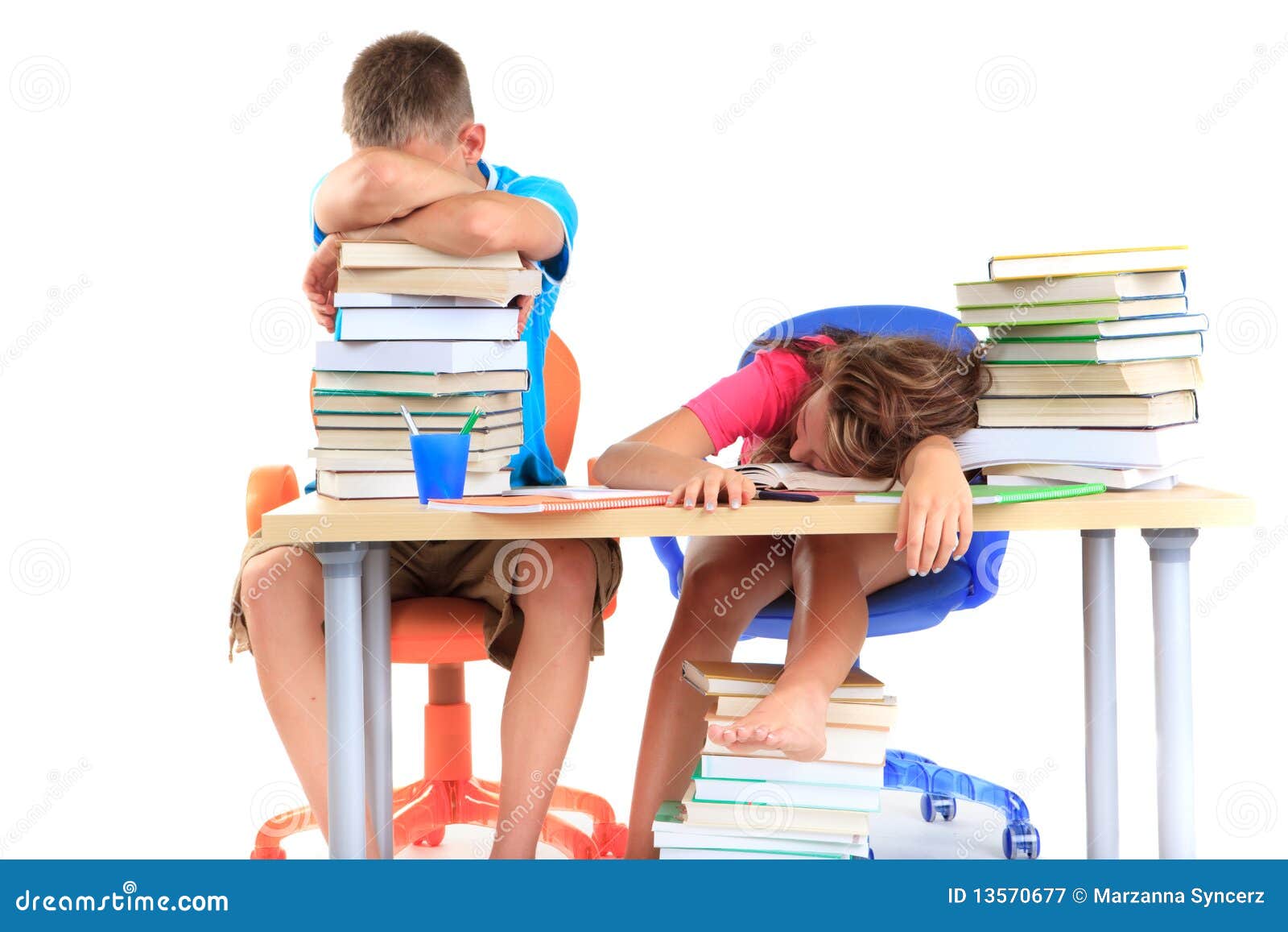 students asleep after studying