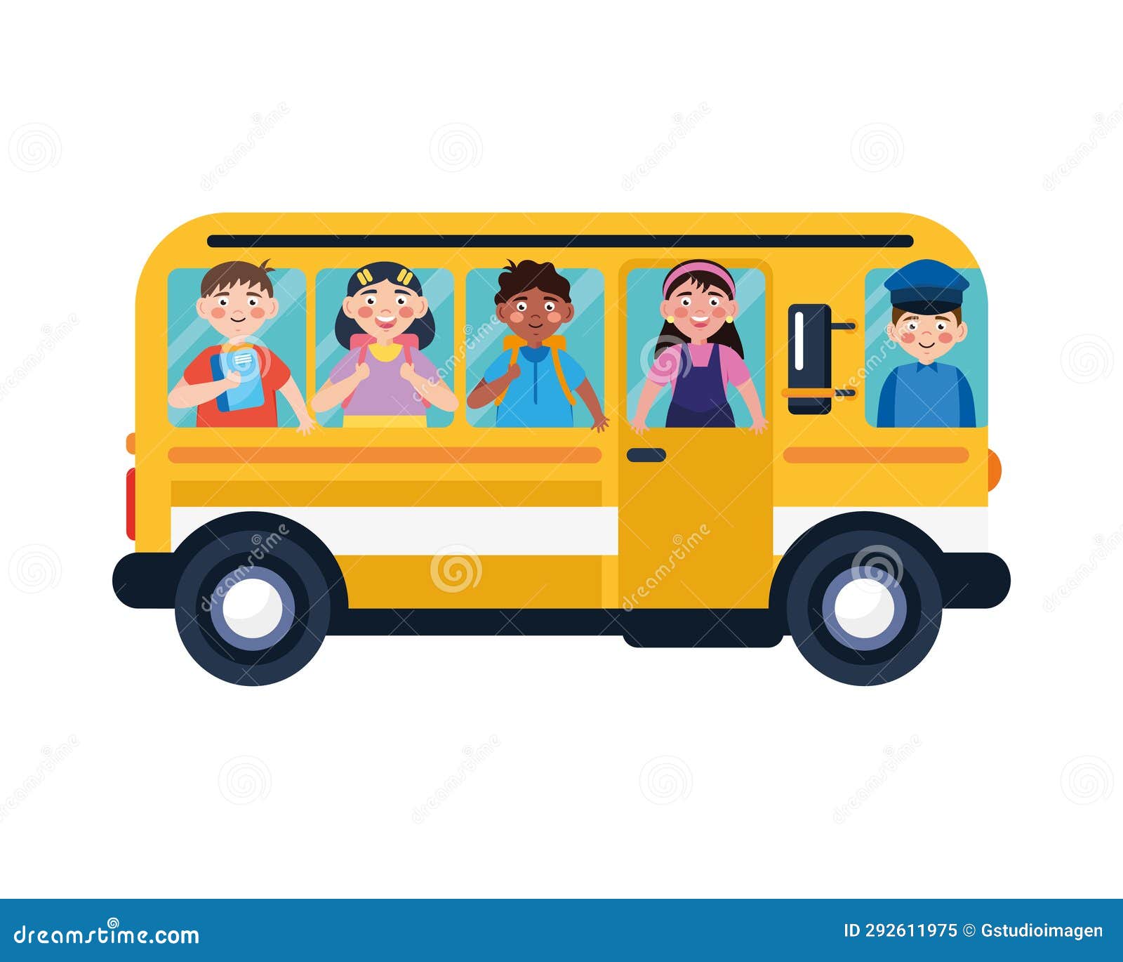 Students bus travel stock vector. Illustration of passenger 292611975