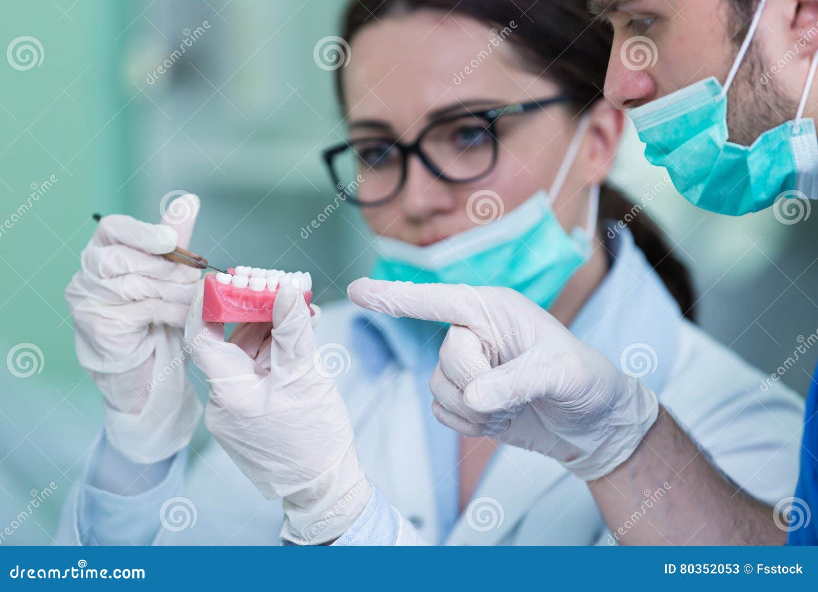 Students with Dental Prosthesis, Dentures, Prosthetics Work. Stock Image Image of denture