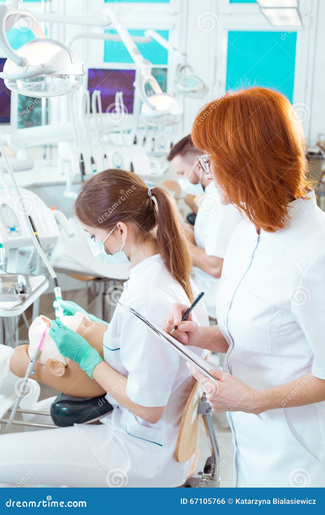 Students during Dentistry Exam Stock Photo Image of women, manikin 67105766