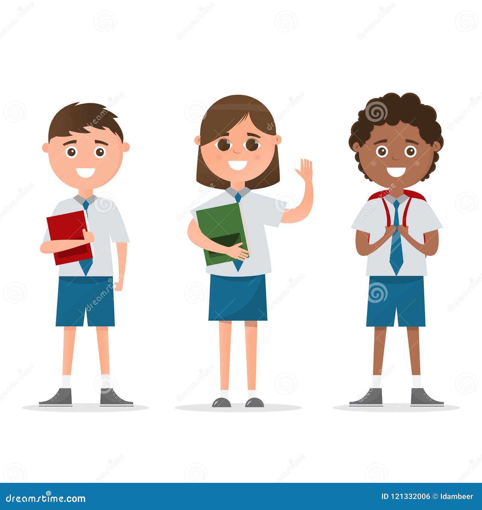 Students in Different Character Isolated on White Background. Stock Illustration - Illustration of cartoon, vector: 121332006 Students in Different Character Isolated on White Background. Stock Illustration - Illustration of cartoon, vector: 121332006