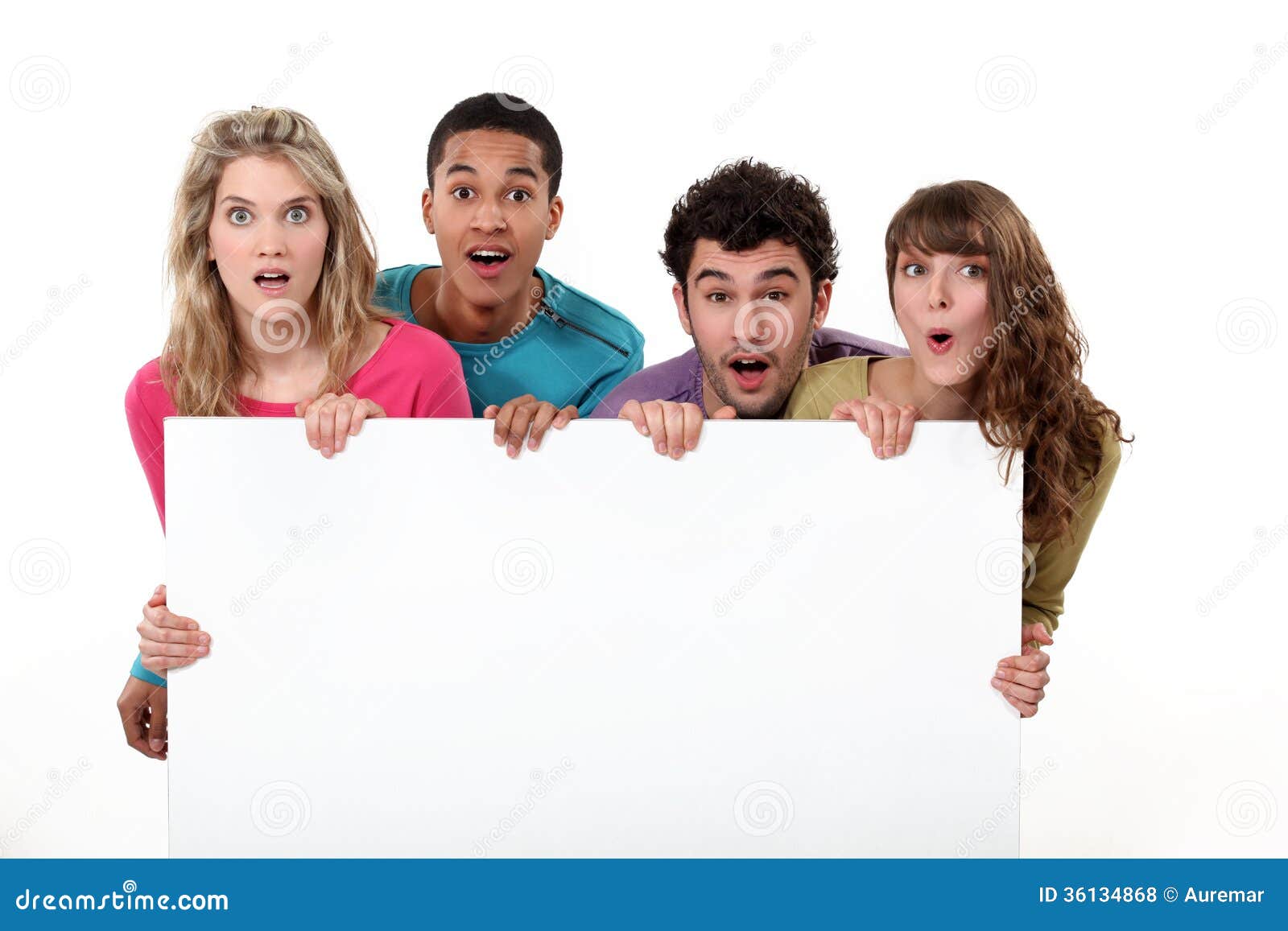 Students holding copyspace stock photo. Image of smile - 36134868