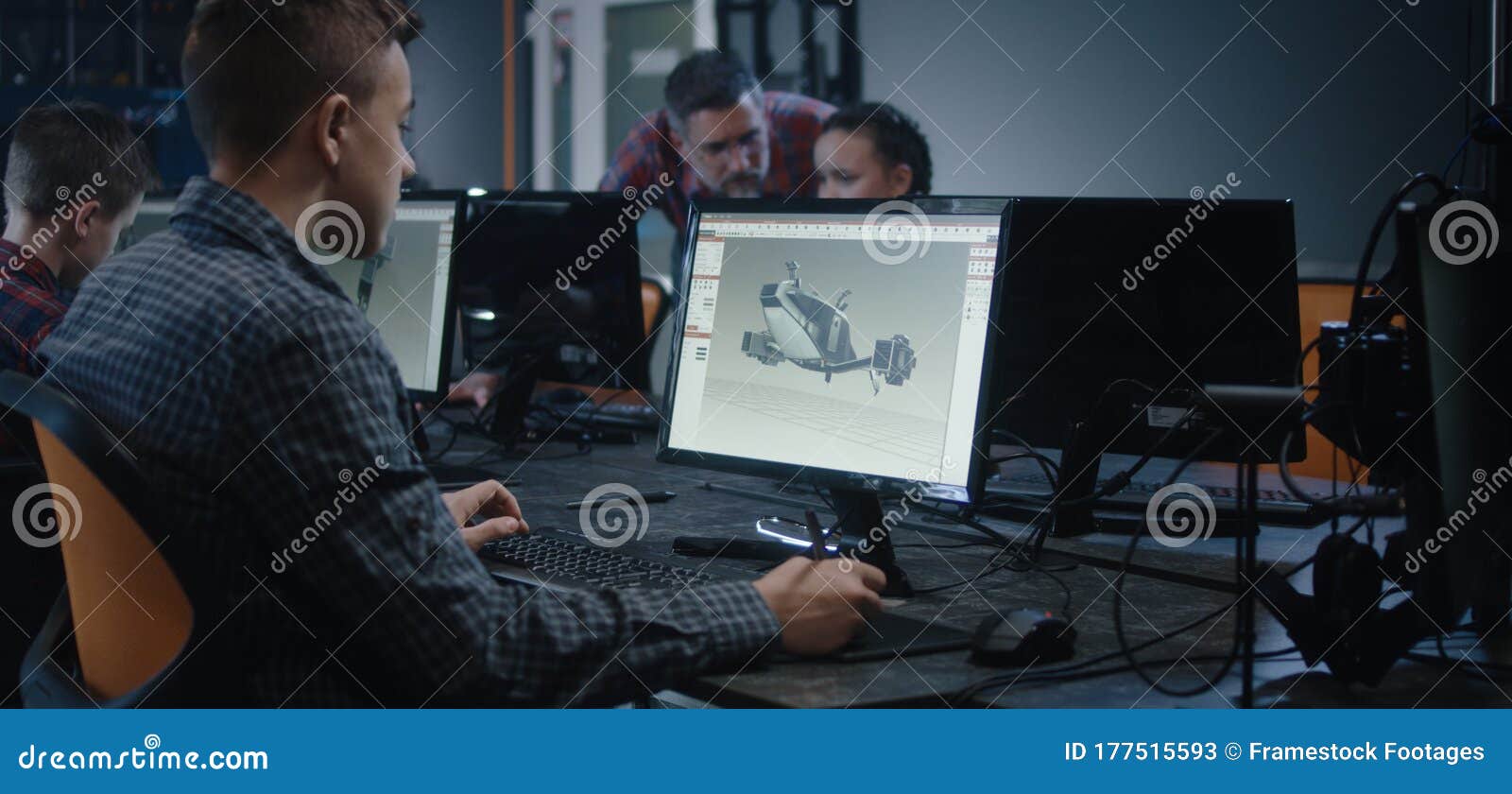 Students Learning 3D Design Stock Image Image of boys