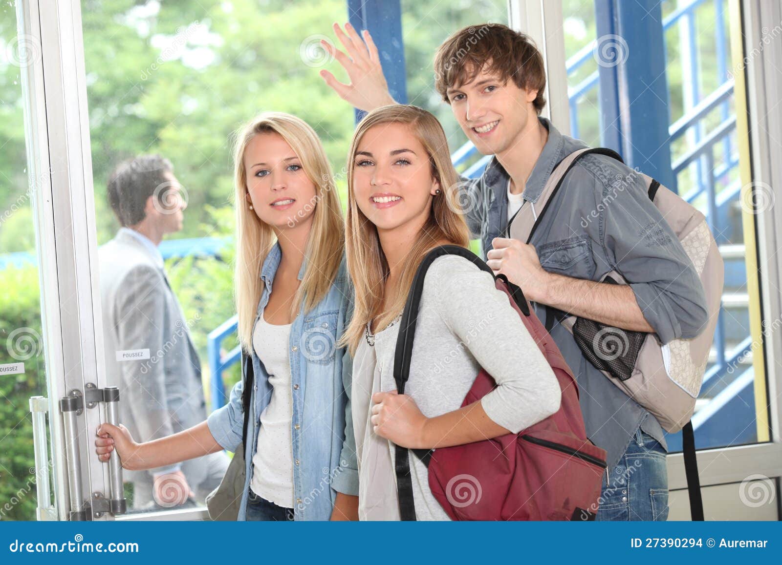Students Leaving Stock Images - Image: 27390294