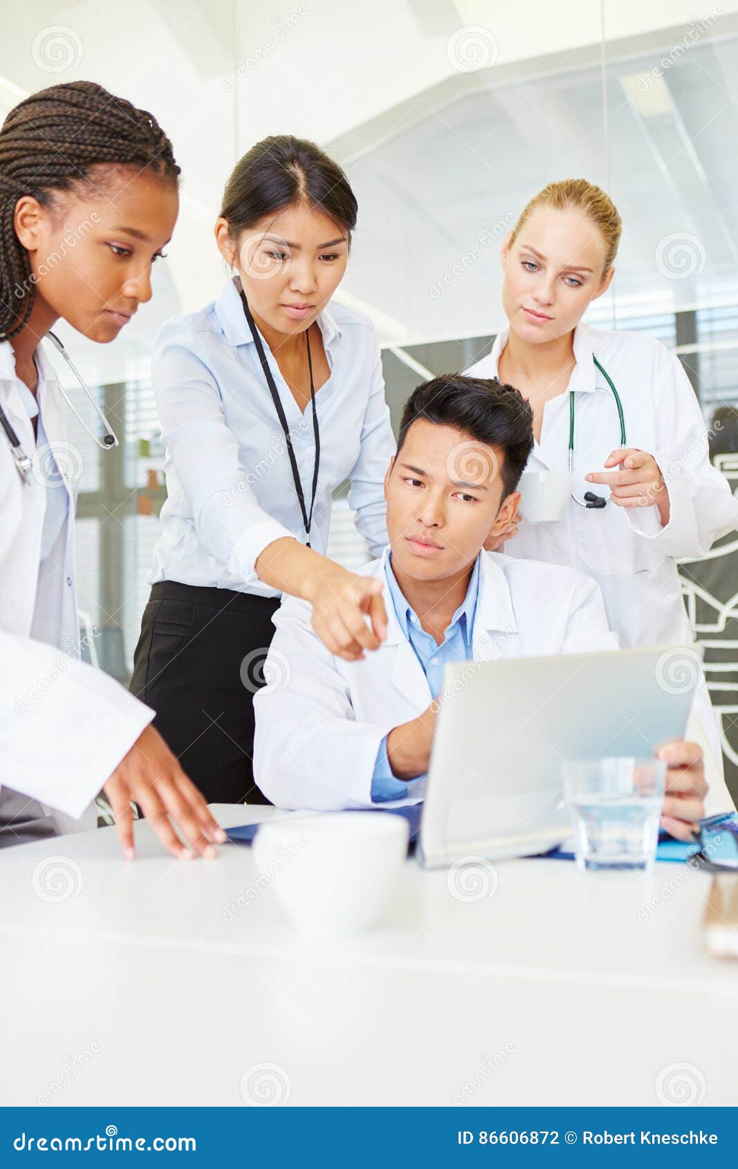 Students in Medical School Apprenticeship Stock Photo Image of tablet
