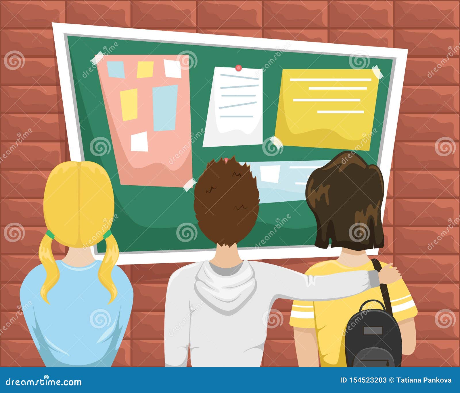 Notice language. Школа флэт. Ученики перед доской флэт. Ученик стоит спиной к классу.