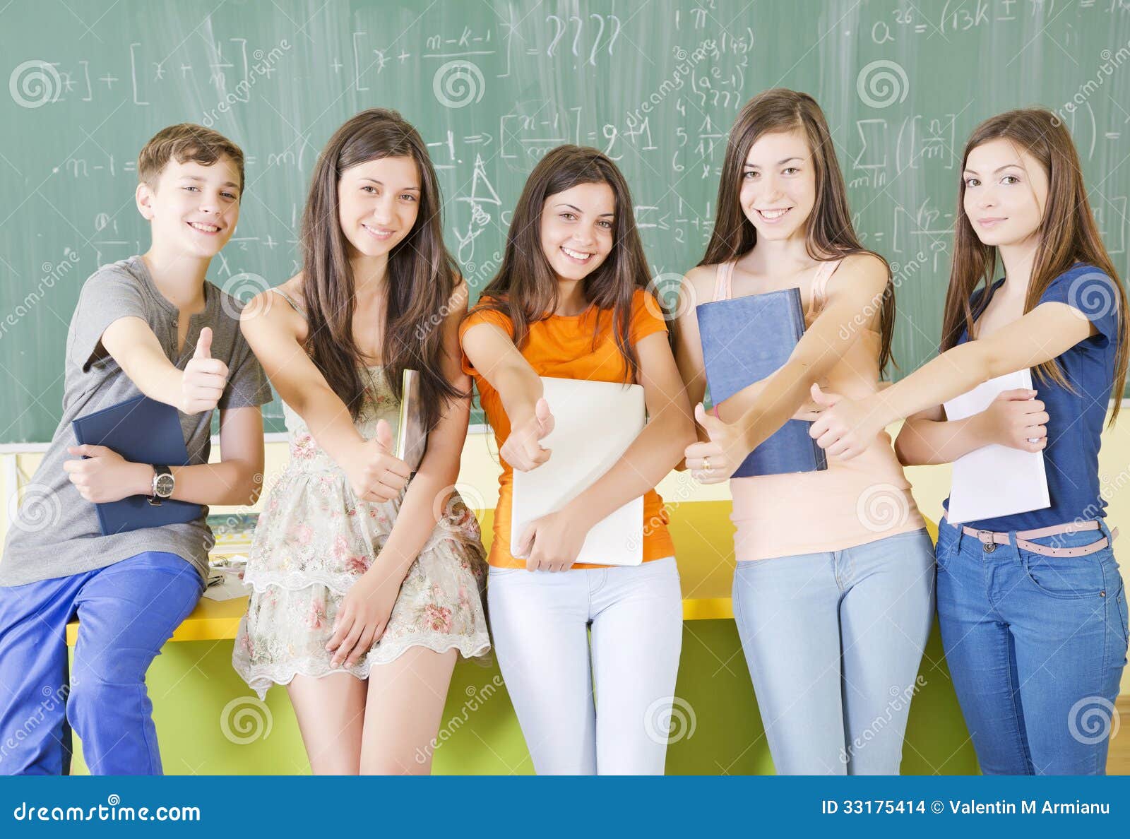 Students With Thumbs Up Royalty-Free Stock Image | CartoonDealer.com ...