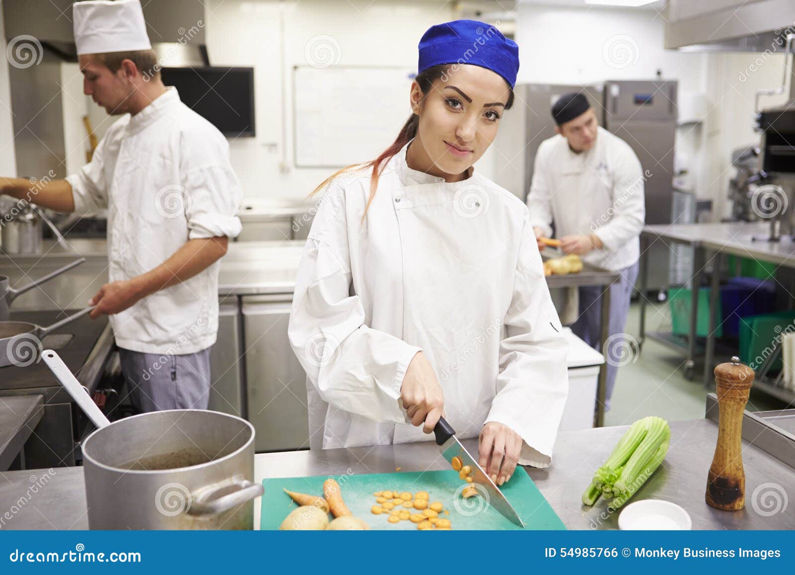 Students Training To Work in Catering Industry Stock Photo Image of