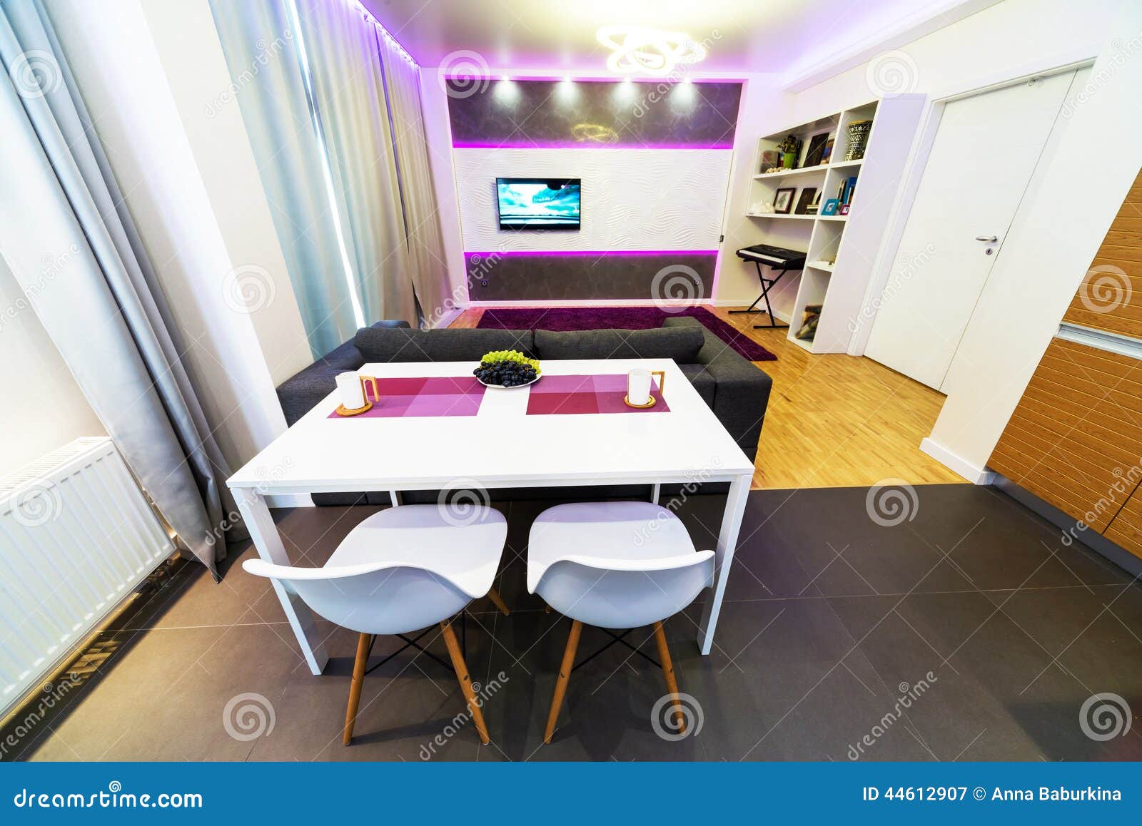 Studio apartment stock image. Image of home, drawing 44612907