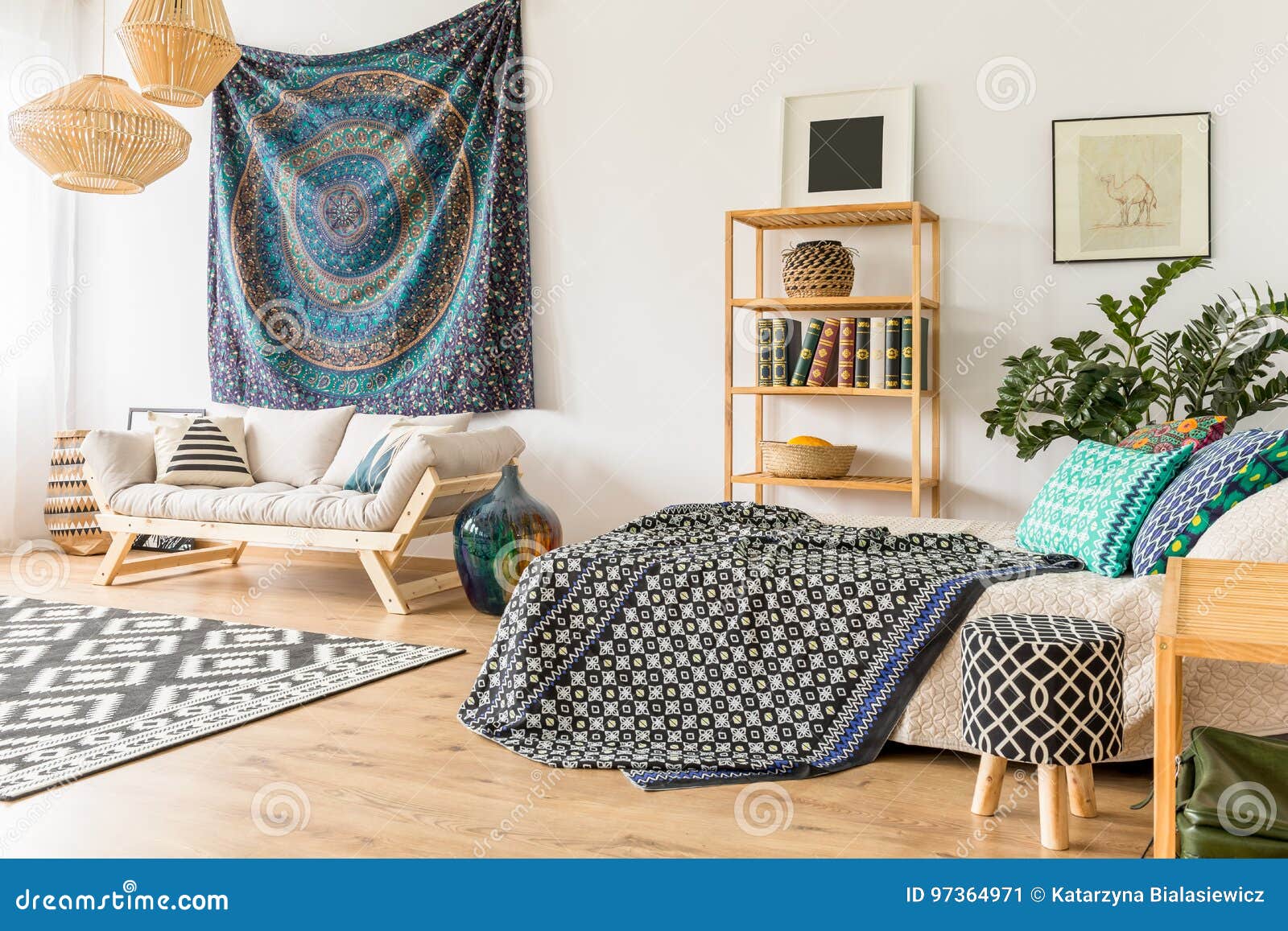 Studio in arabic style stock image. Image of boho, cozy 97364971