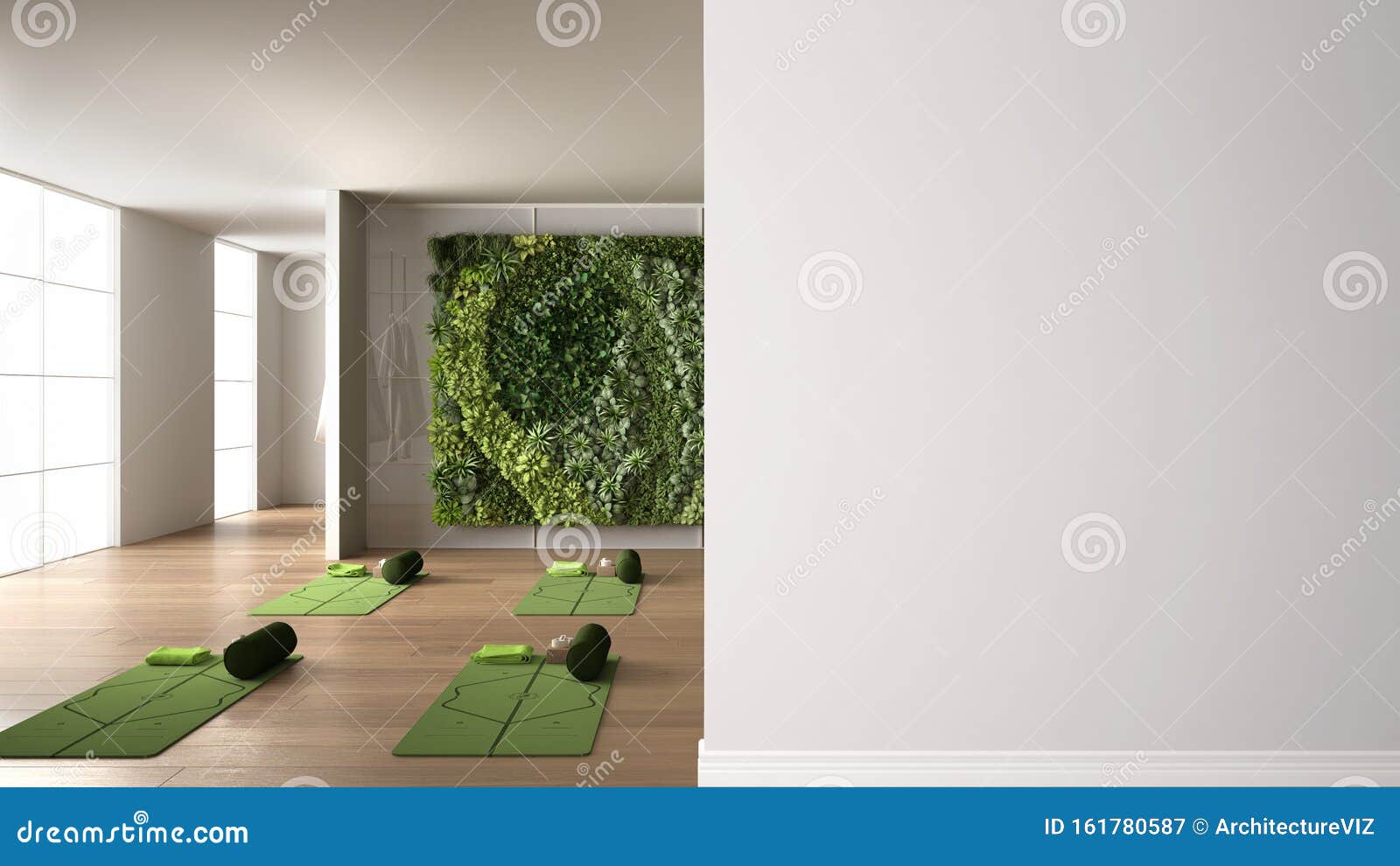 Studio Di Yoga Vuoto, Tappeti, Cuscini Ed Accessori, Sala Di Meditazione Su  Un Muro Di Primo Piano, Progetto Architettonico Inter Illustrazione di  Stock - Illustrazione di classe, derisione: 161780587