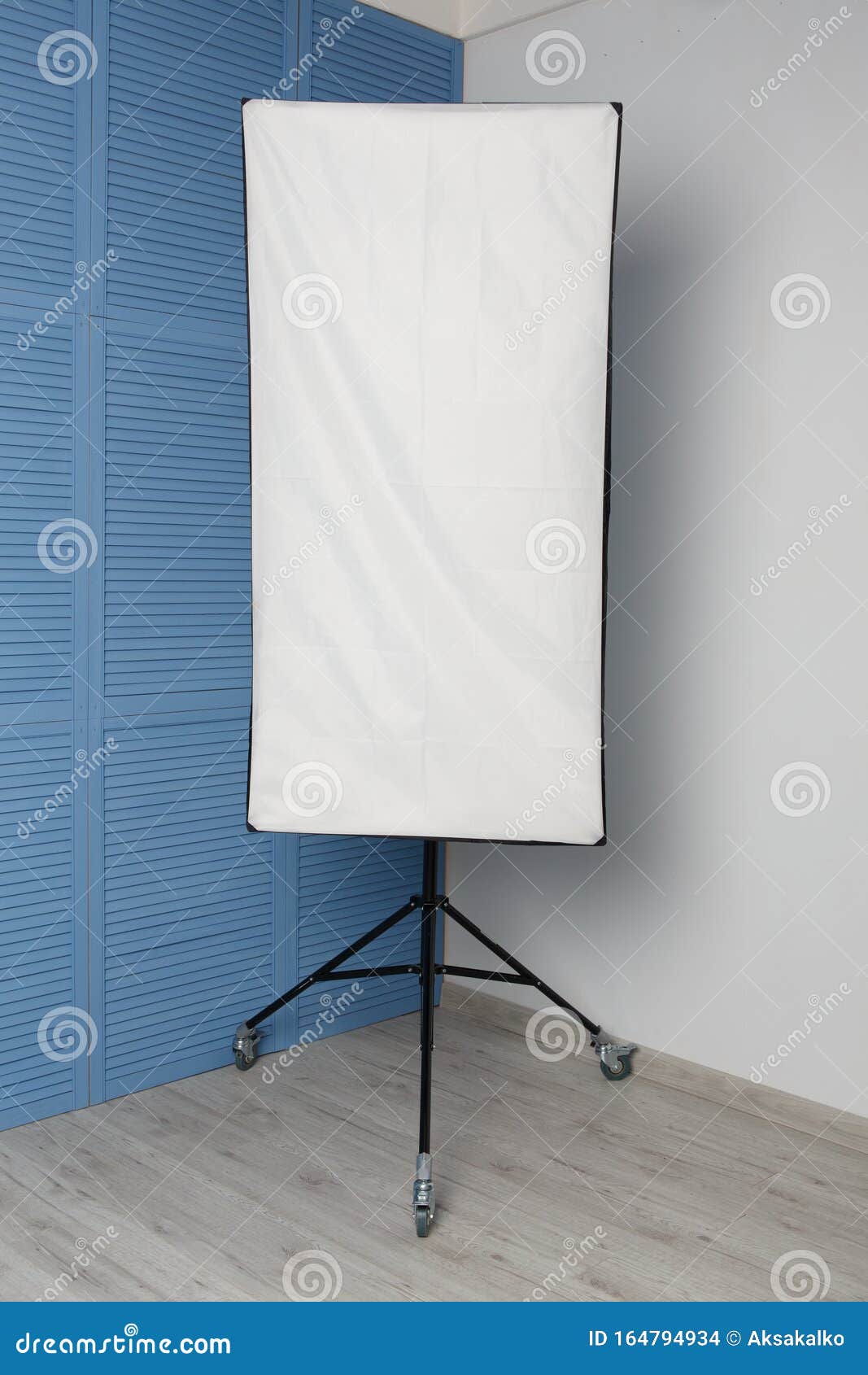 Studio flash with soft box stock photo. Image of business 164794934