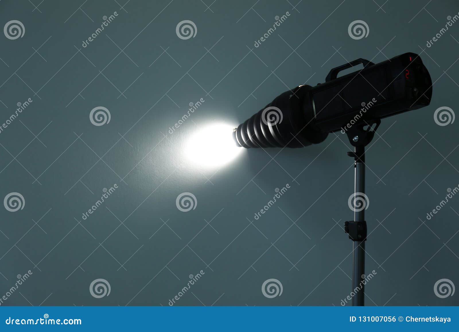 Studio Lighting Against Gray Background Stock Photo - Image of fashion ...