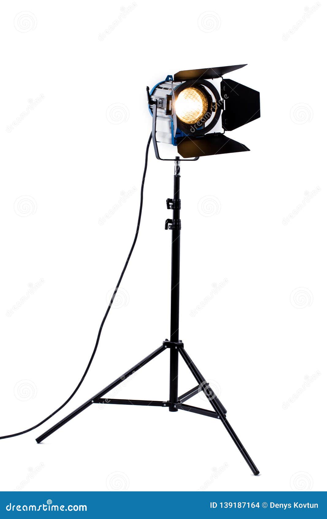 Studio Lighting Isolated on White Background. Stock Photo - Image of  flashbulb, gear: 139187164
