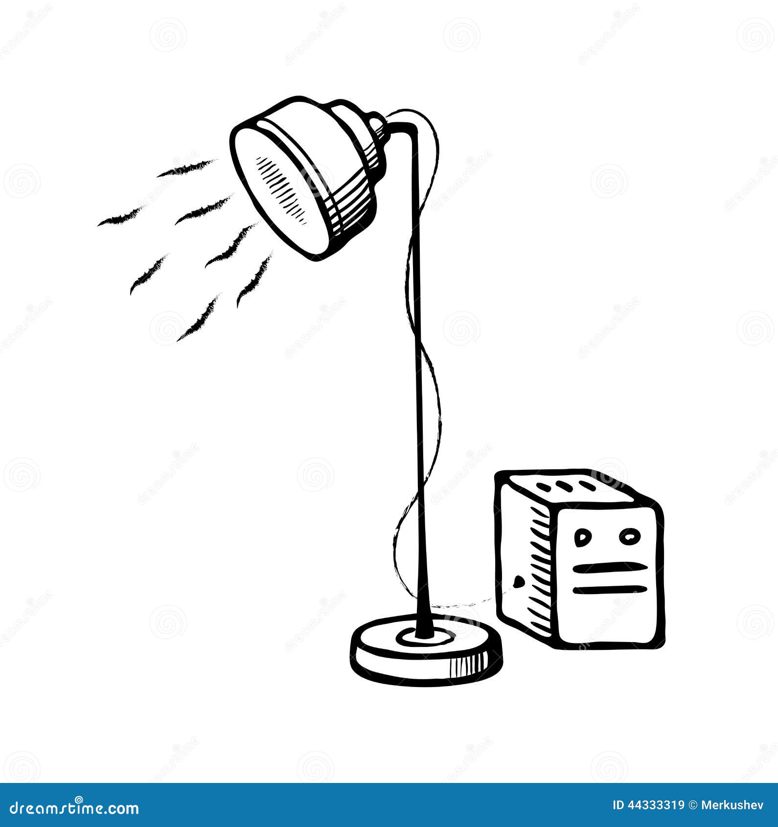 Studio Lighting. Vector Sketch Illustration Stock Vector Illustration