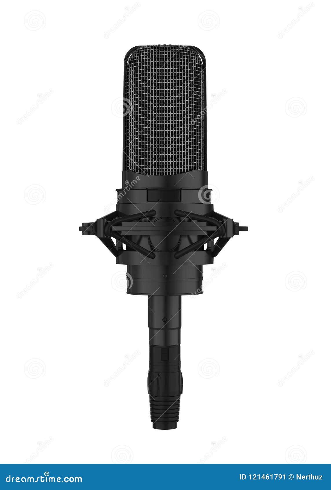 Studio Microphone Isolated stock illustration. Illustration of sound ...