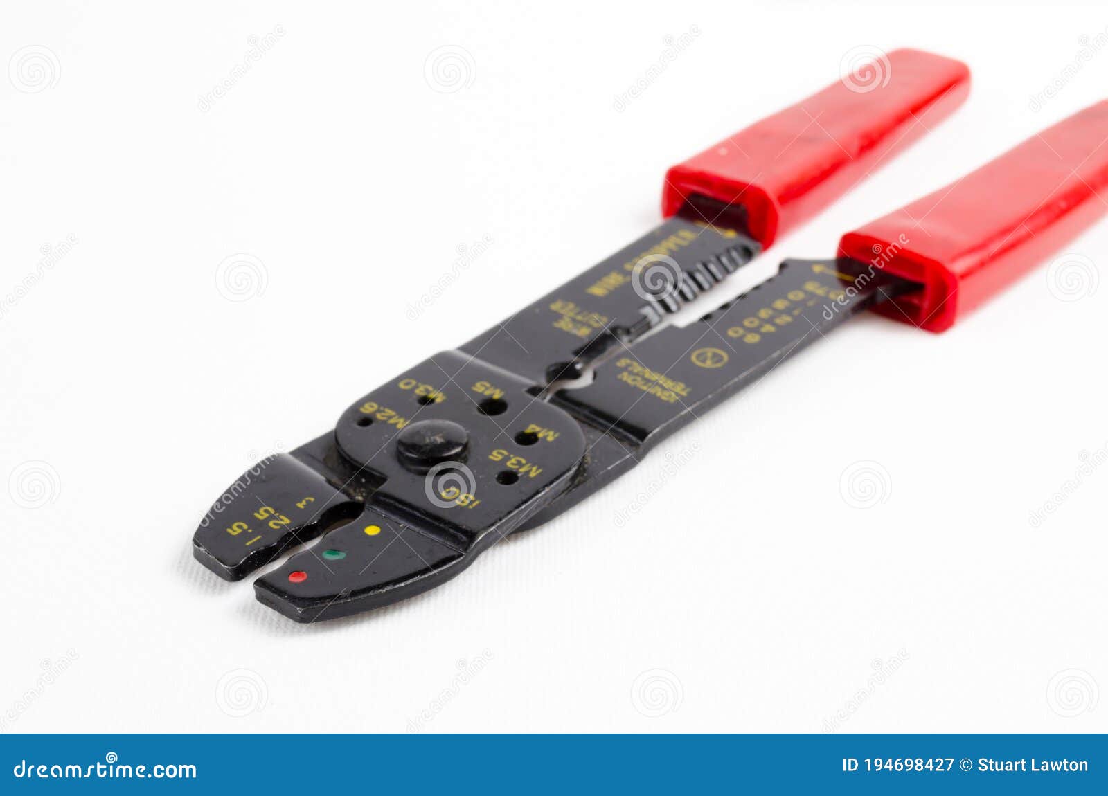 Electrical Crimp Terminal Crimping Tool Stock Image Image Of Connector Connectors 194698427