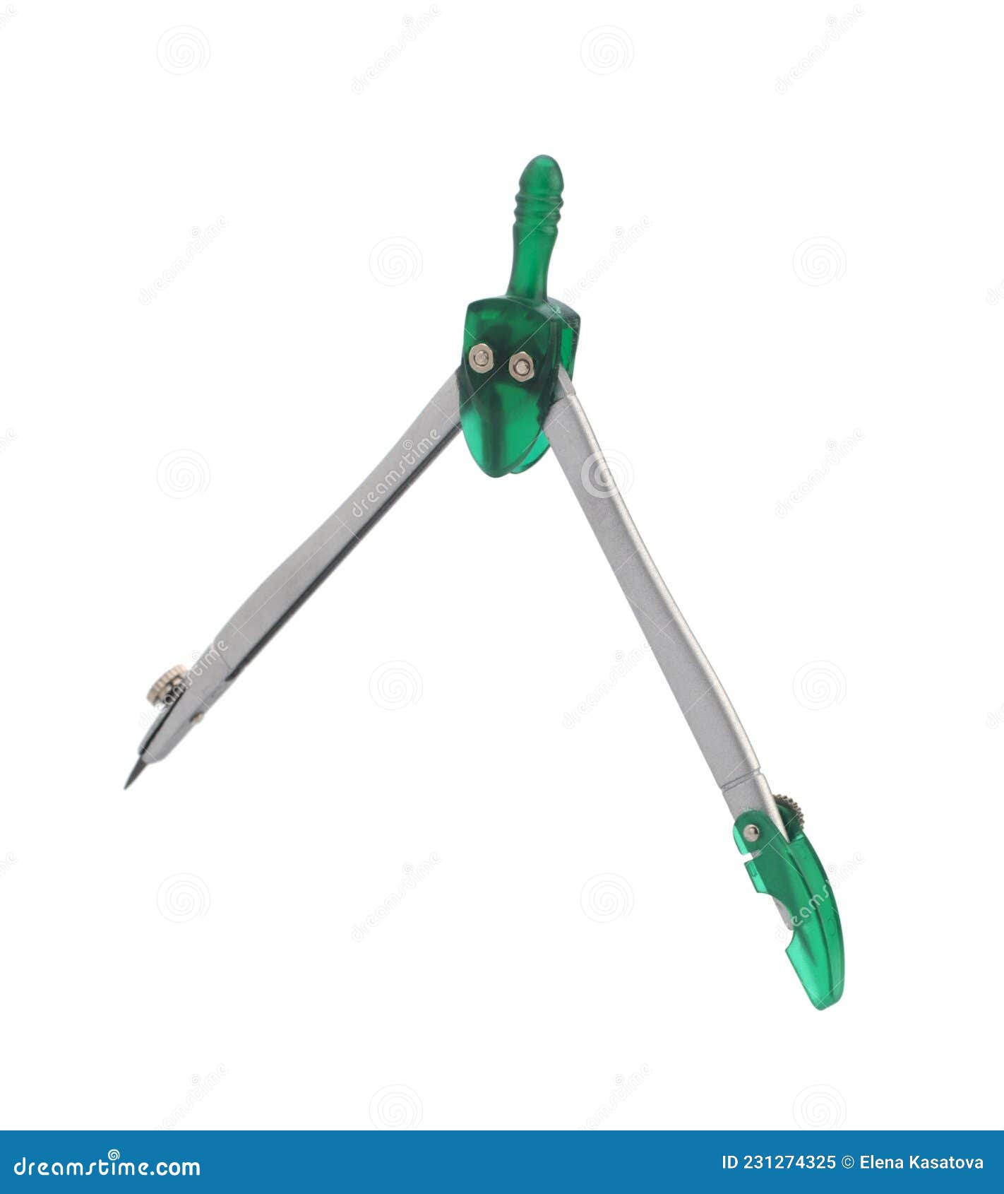 Studio Photography of a Metallic Compass Stock Image Image of