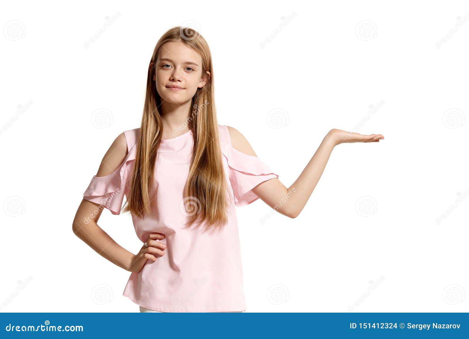 Blonde Teen In A Pink T Shirt