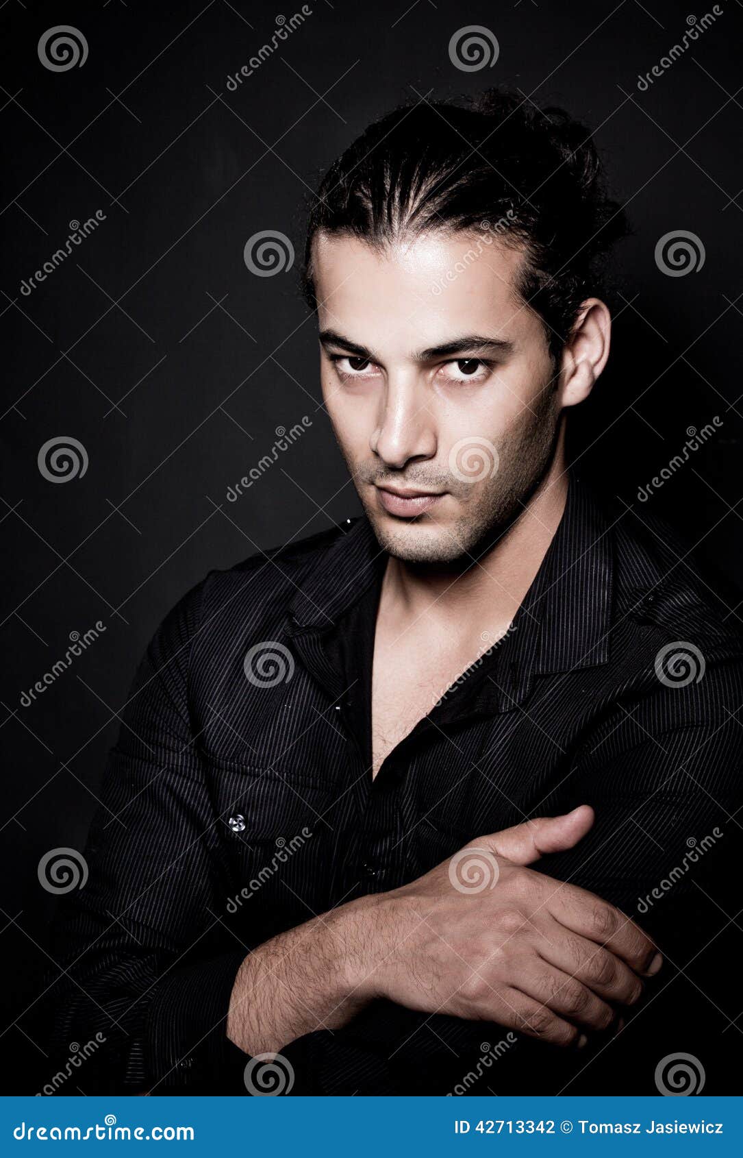 Studio Portrait of Elegant Man Stock Photo - Image of handsome, male ...