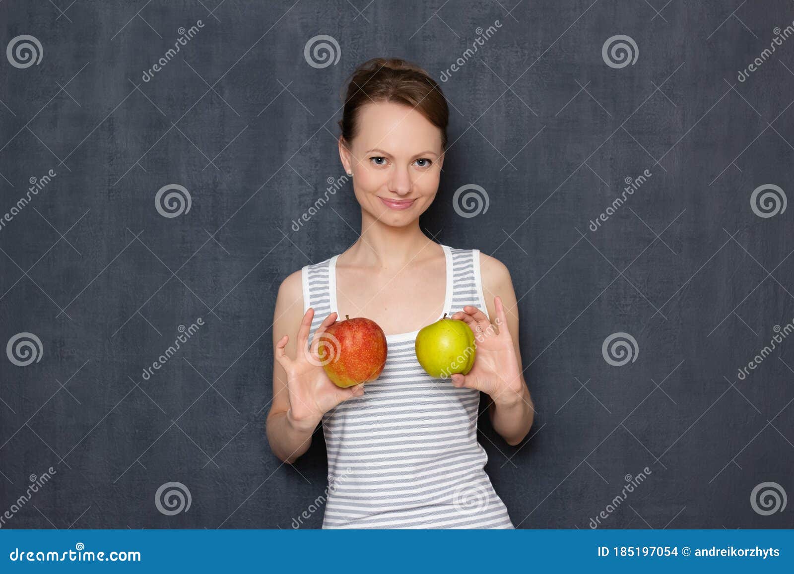 Young Female Body With Small Breasts In White Shirt Stock Photo, Picture  and Royalty Free Image. Image 174121381.