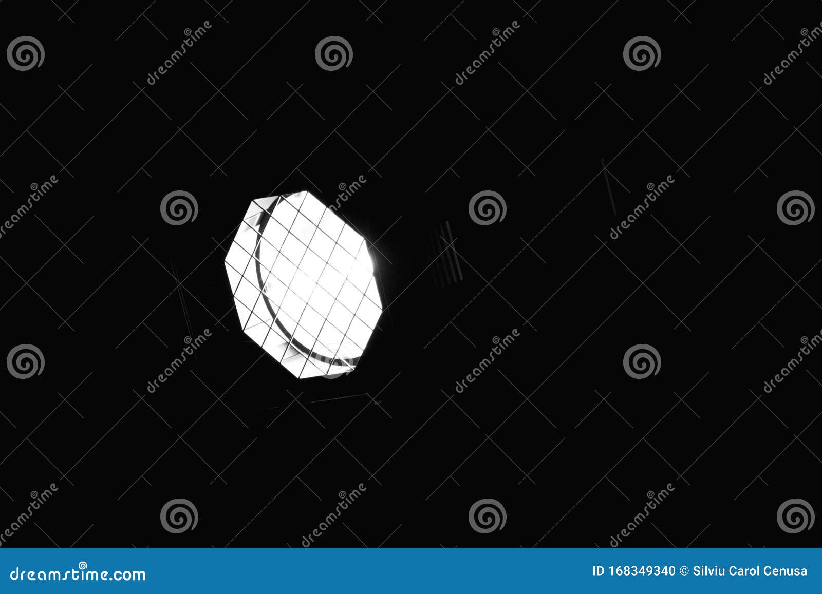 studio reflector or left-facing scene