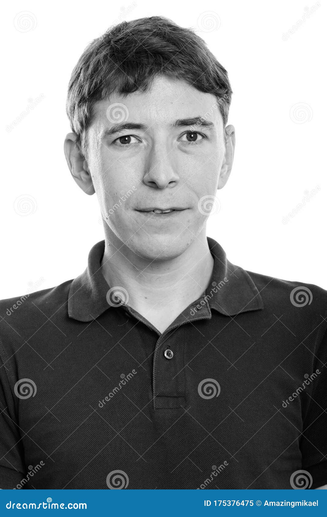 Studio Shot of the Face of Man Stock Image - Image of shot, white ...