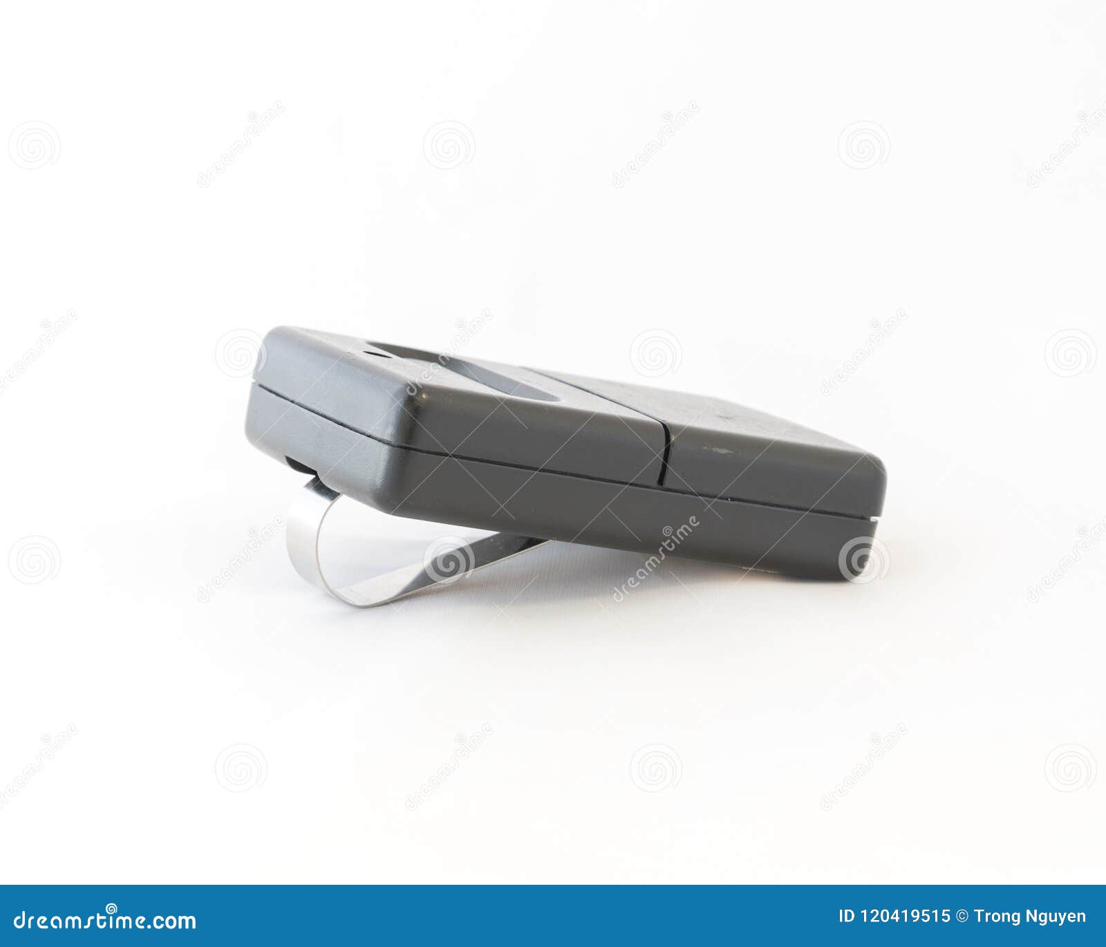 Studio Shot Garage Remote Controller With Visor Clip Stock Image